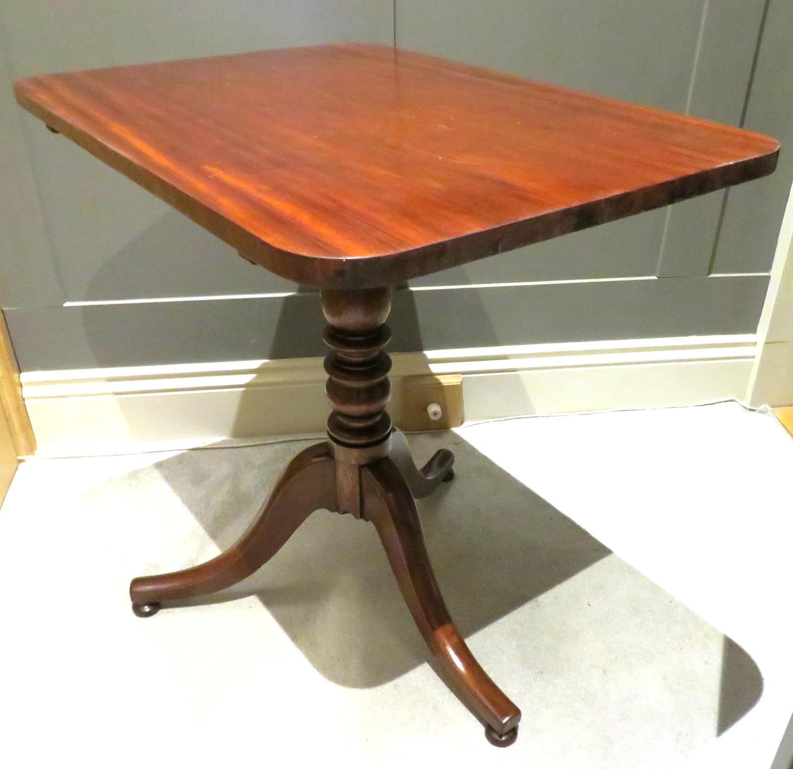 EARLY VICTORIAN MAHOGANY TILT TOP TABLE (1 of 3)