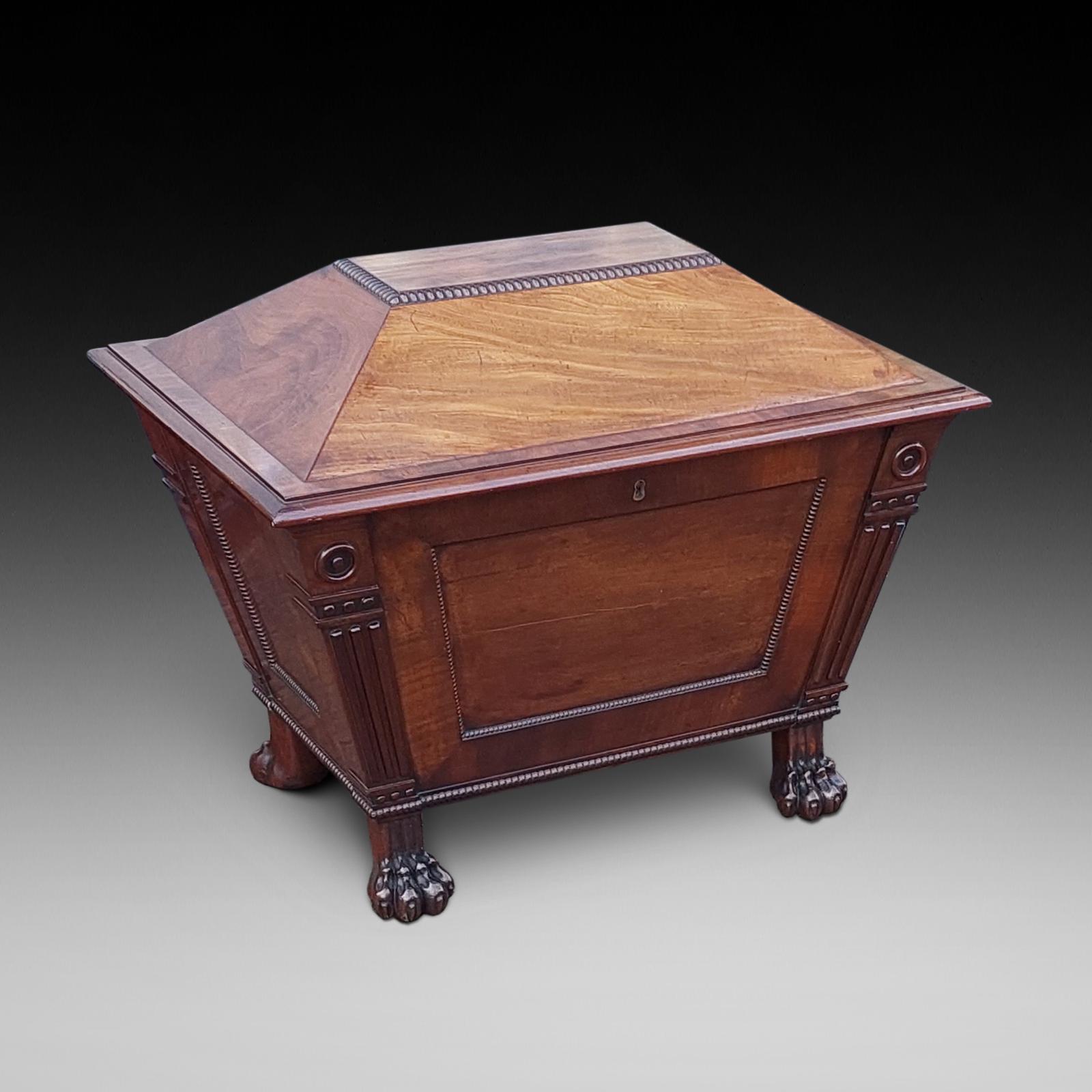 Late Regency Mahogany Sarcophagus Cellarette (1 of 7)