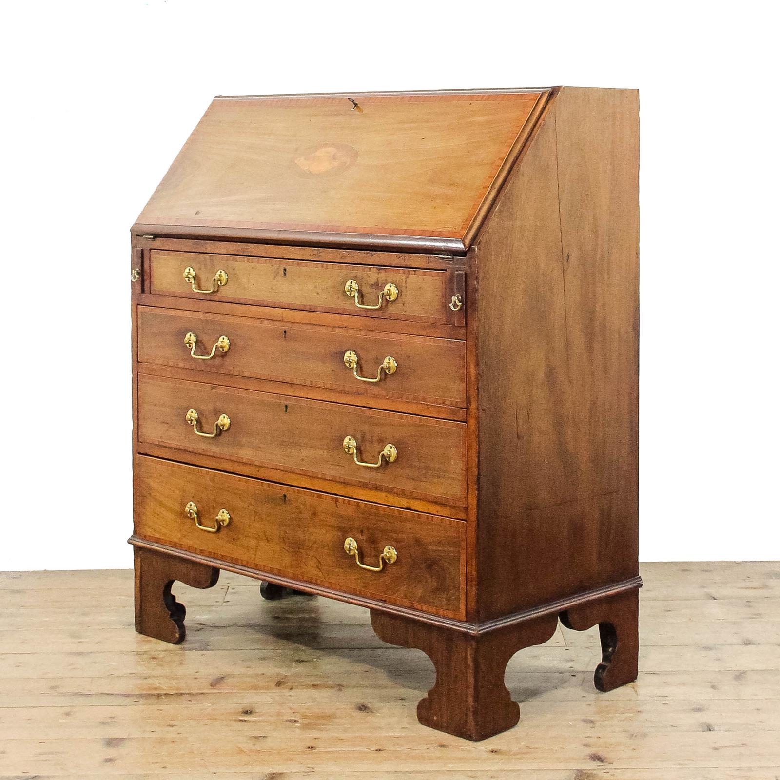 Antique Mahogany Inlaid Writing Bureau (1 of 15)