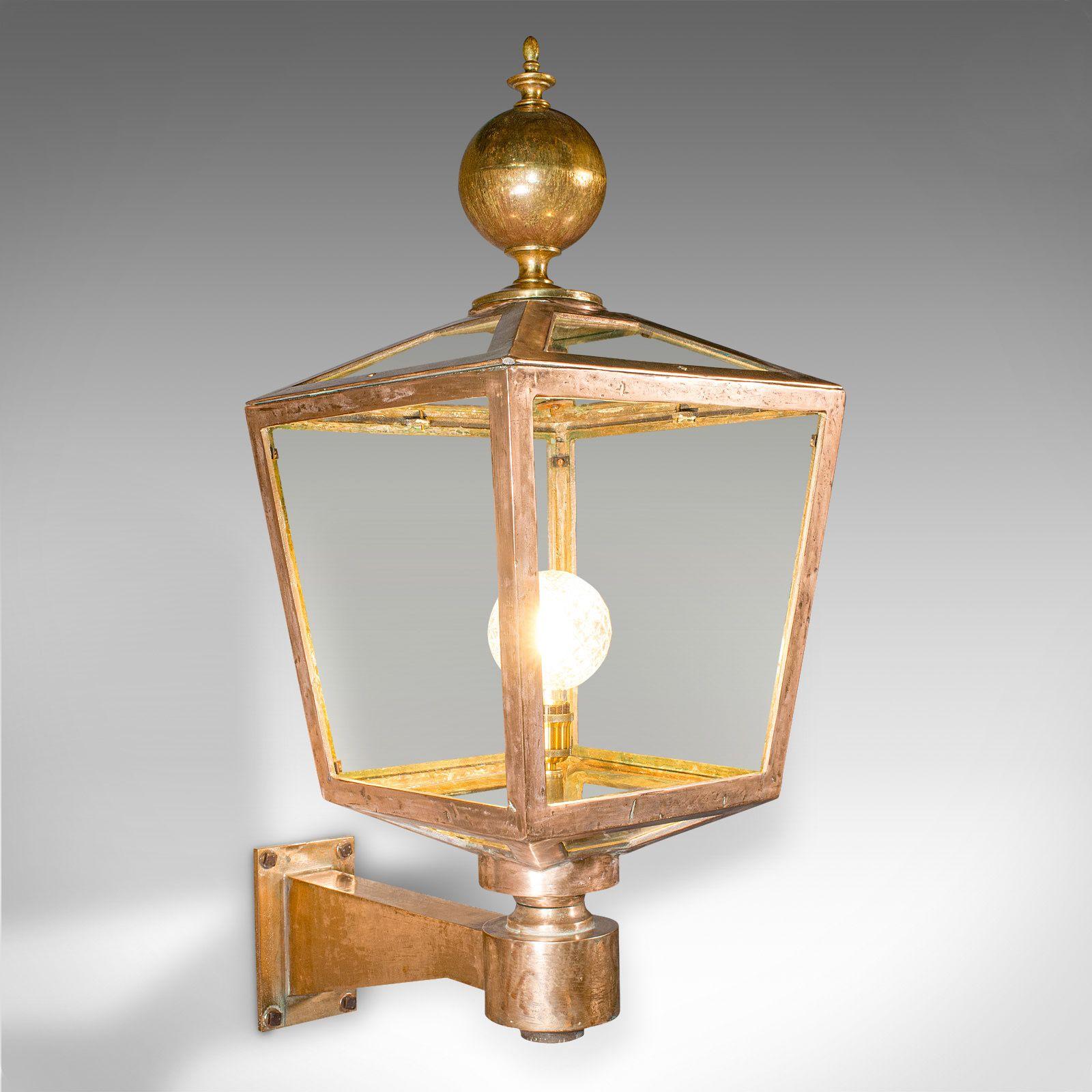 Large Antique Courtyard Light, English, Bronze, Outdoor Lamp - Victorian c.1870 (1 of 11)