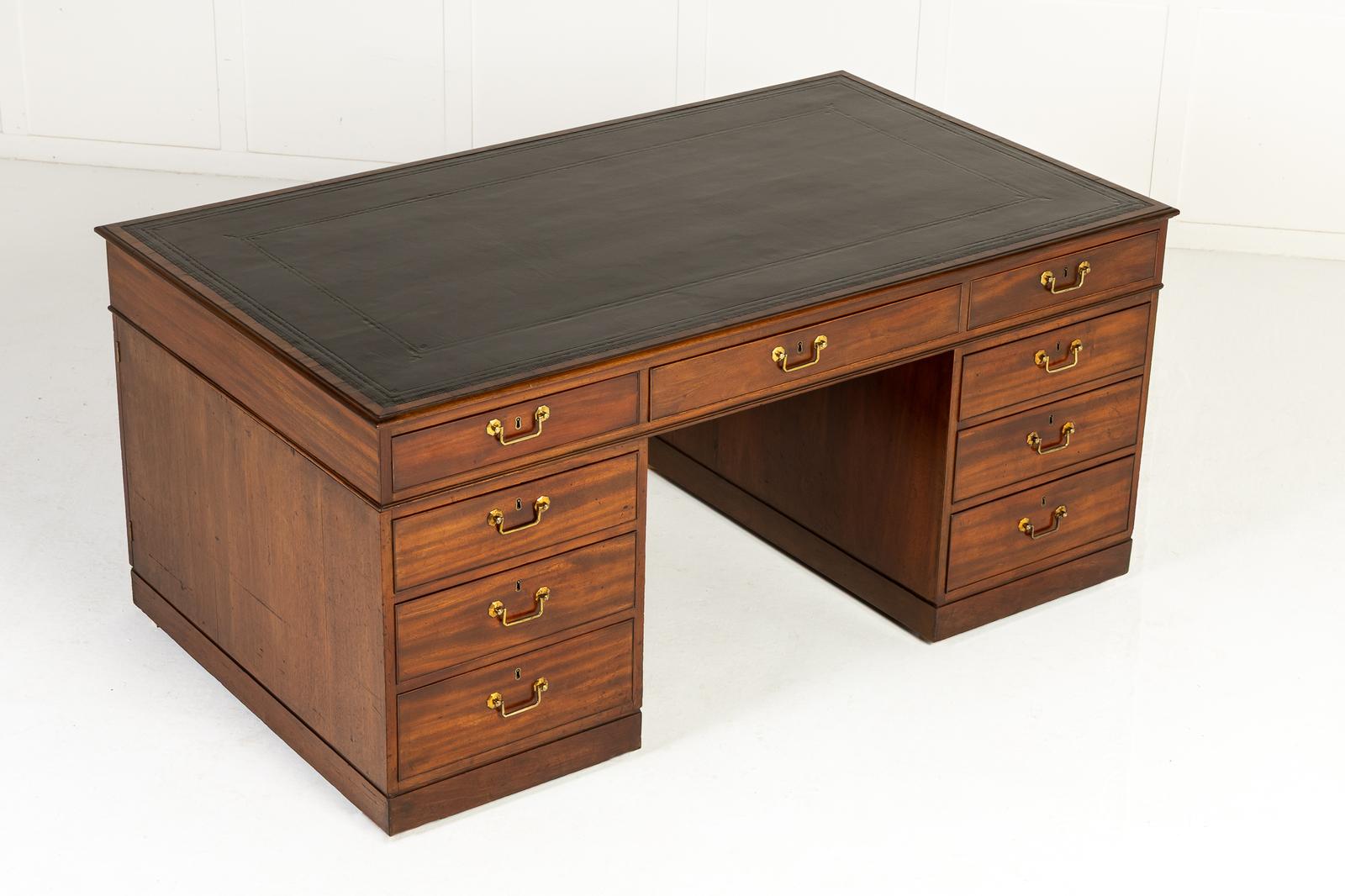 Large 18th Century George III English Mahogany Partners Desk (1 of 10) Large 18th Century George III English Mahogany Partners Desk (1 of 10)