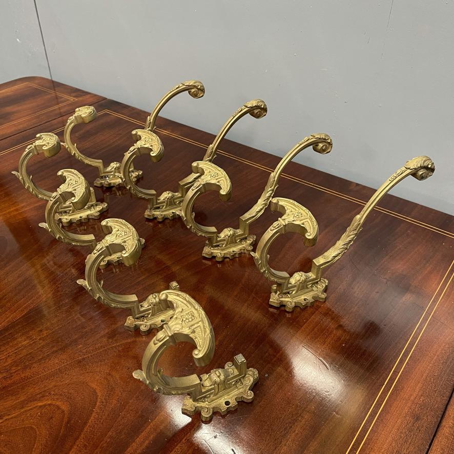Set of 8 Brass Hat & Coat Hooks (1 of 6) Set of 8 Brass Hat & Coat Hooks (1 of 6)