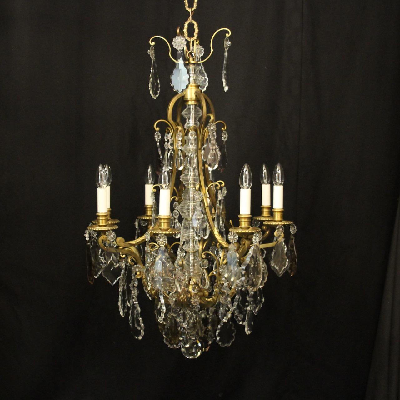 French Gilded Bronze 12 Light Antique Chandelier (1 of 10)
