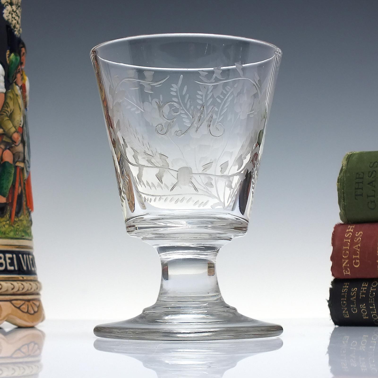 Georgian Engraved Glass Rummer c.1830 (1 of 7)