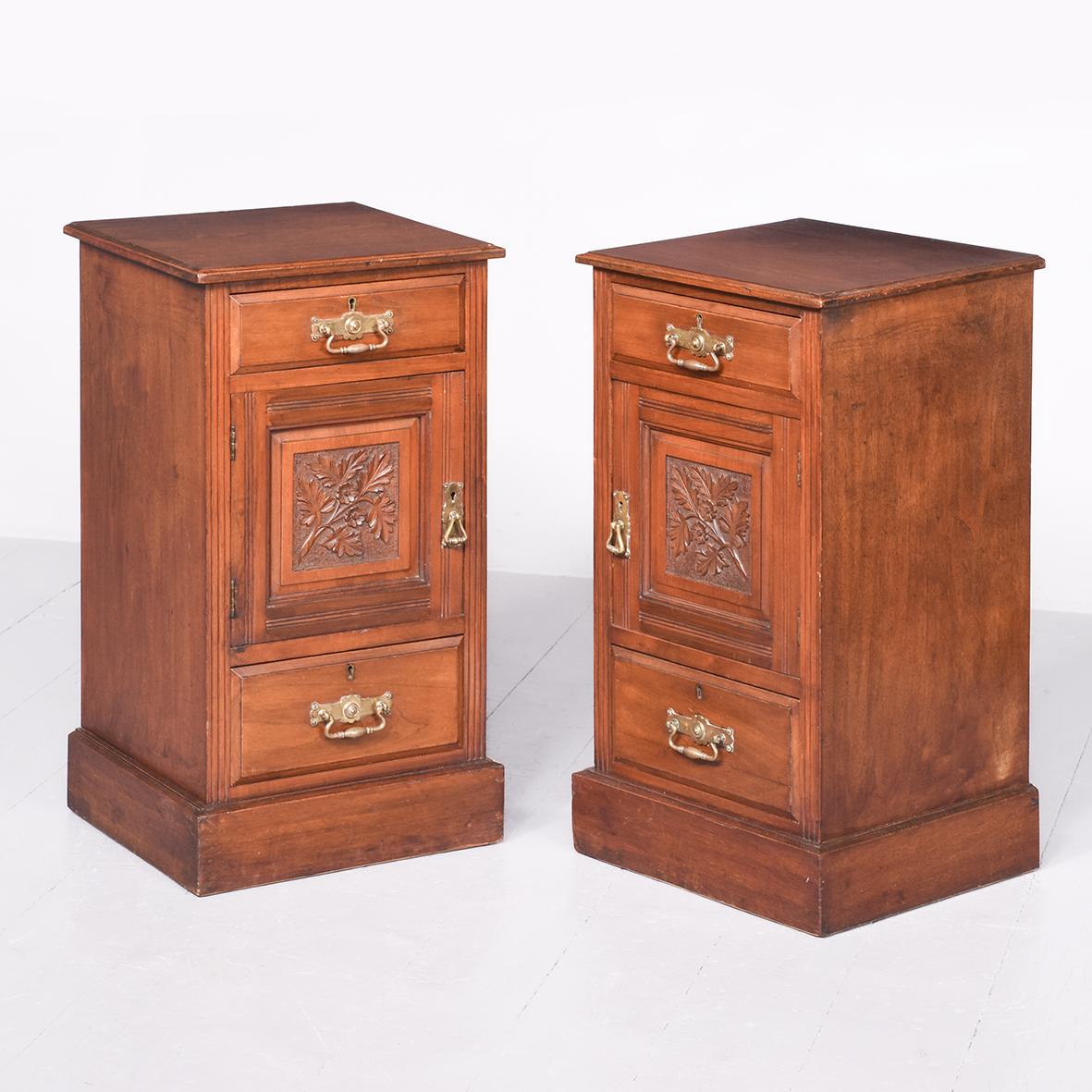 Pair of Late Victorian Arts & Crafts Influence Straight Grained Walnut Lockers (1 of 10) Pair of Late Victorian Arts & Crafts Influence Straight Grained Walnut Lockers (1 of 10)