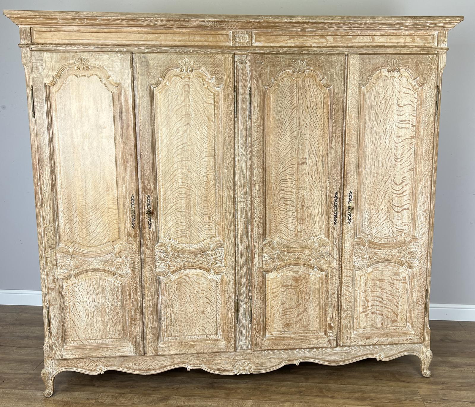 Wardrobe Vintage French Shabby Chic Oak Four Door Armoire (1 of 13) Wardrobe Vintage French Shabby Chic Oak Four Door Armoire (1 of 13)