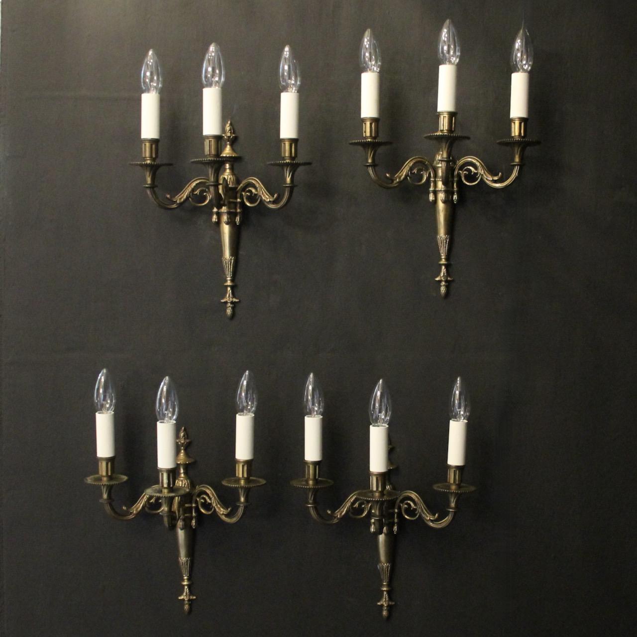 French Set Of 4 Gilded Antique Wall Lights (1 of 10)
