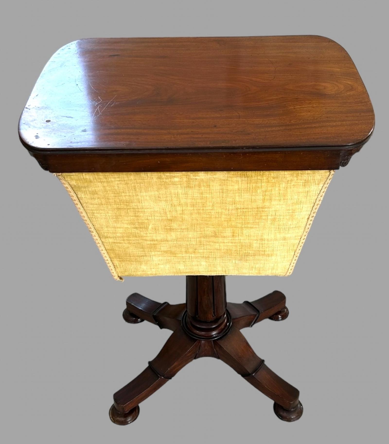 Regency 19th Century English Mahogany Work / Sewing Stand (1 of 6)