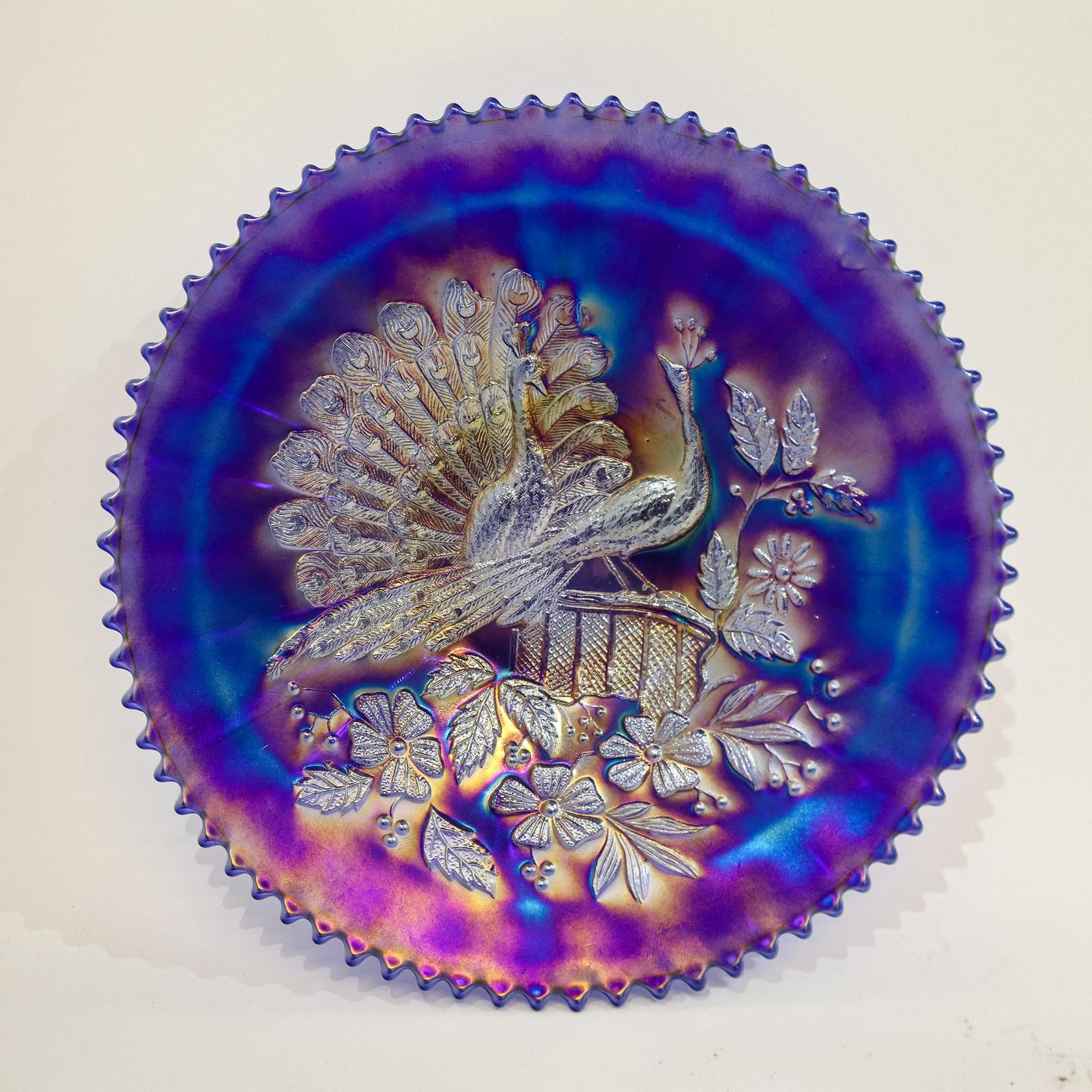 Northwood Blue Peacock Carnival Plate (1 of 7)