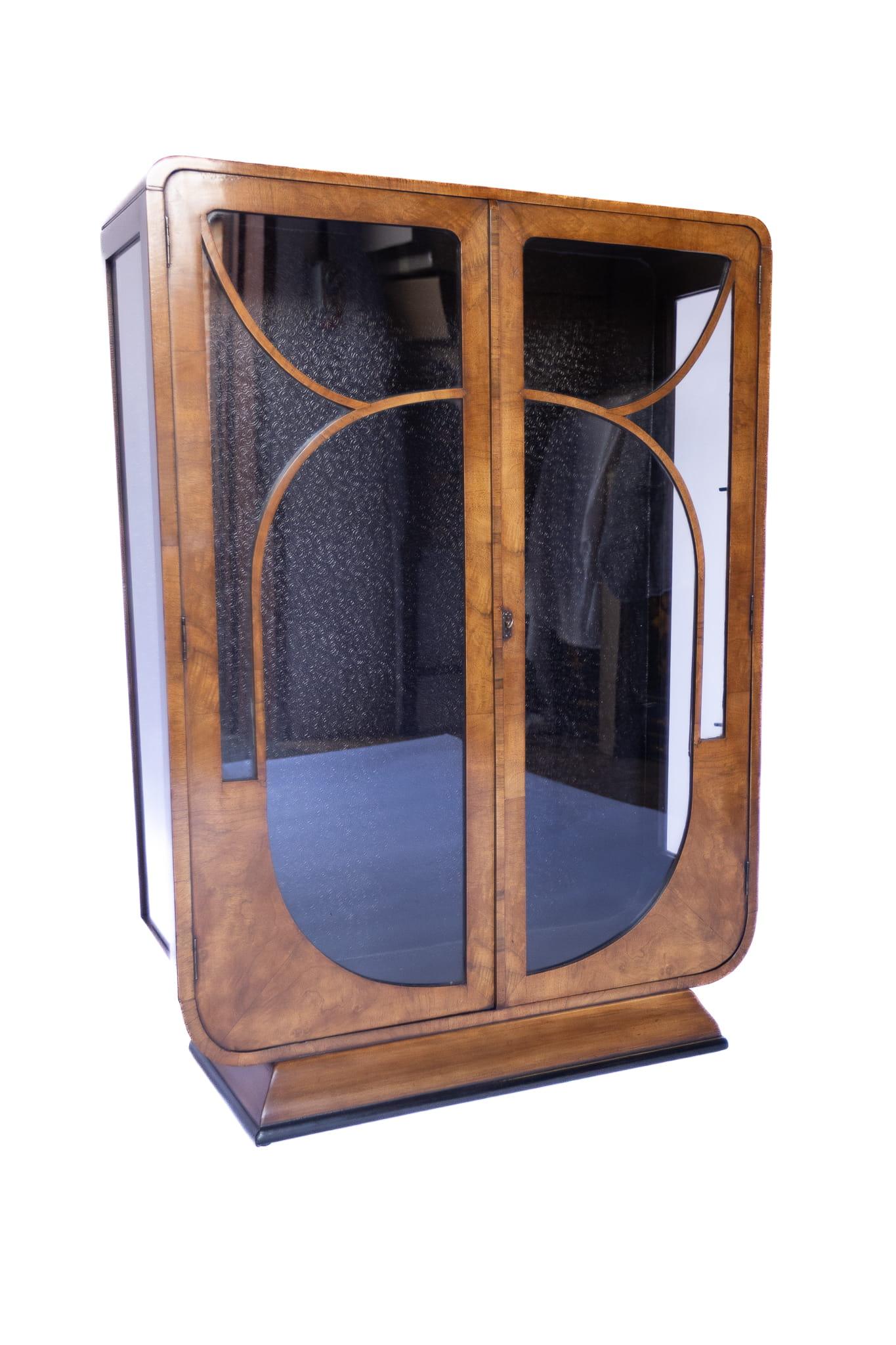 Art Deco Walnut Display Cabinet 1930s (1 of 8) Art Deco Walnut Display Cabinet 1930s (1 of 8)