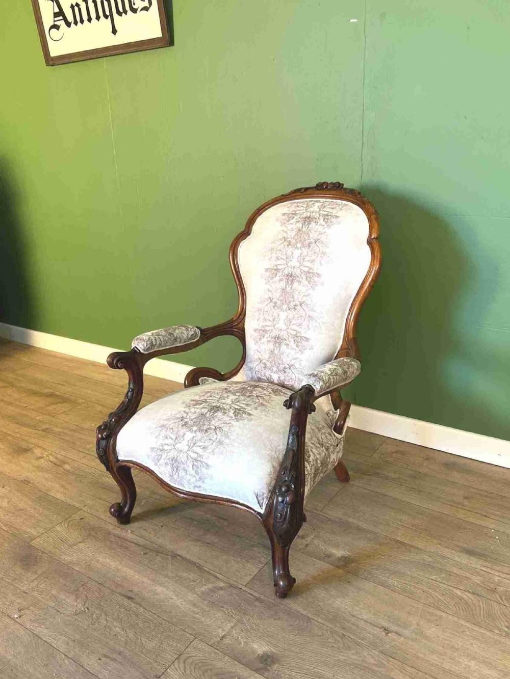 Victorian Mahogany Armchair (1 of 8)
