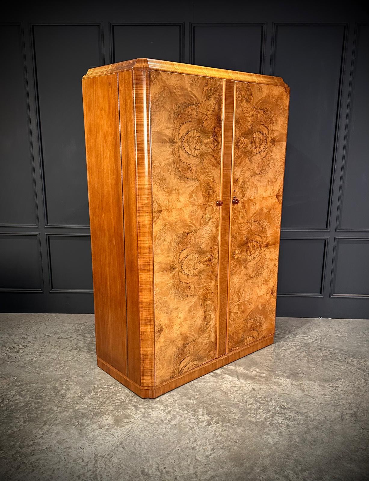 Art Deco Walnut Compactum Wardrobe (1 of 15) Art Deco Walnut Compactum Wardrobe (1 of 15)