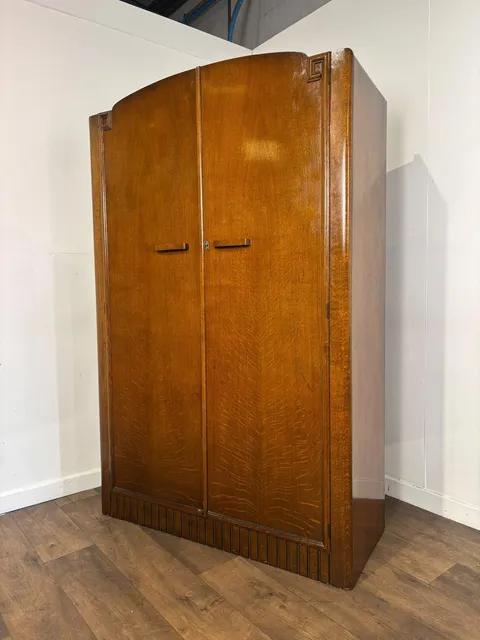 Vintage Art Deco Oak Double Wardrobe – W.H. Snout & Son, Shrewsbury (1 of 15) Vintage Art Deco Oak Double Wardrobe – W.H. Snout & Son, Shrewsbury (1 of 15)
