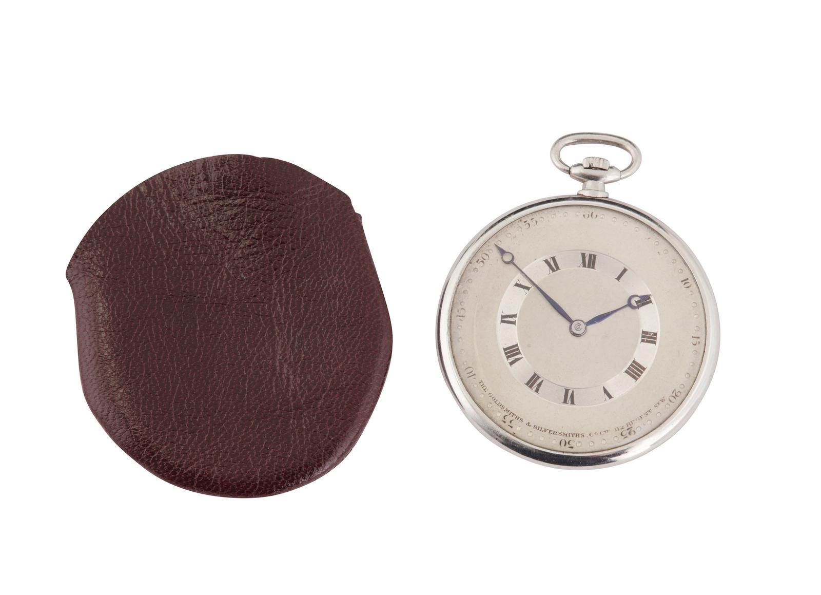 Antique Platinum Rare & Ultra-thin Art Deco Pocket Watch Swiss 1910 The Goldsmiths & Silversmiths Co Lt, 112 Regent Street W (1 of 6) Antique Platinum Rare & Ultra-thin Art Deco Pocket Watch Swiss 1910 The Goldsmiths & Silversmiths Co Lt, 112 Regent Street W (1 of 6)