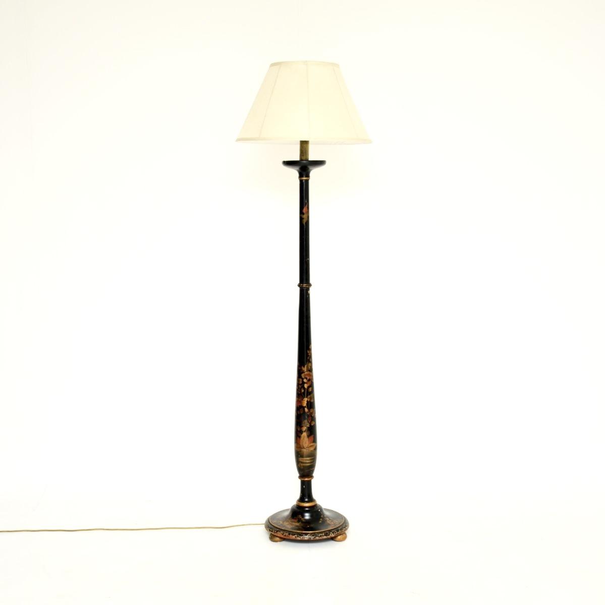 Antique Lacquered Chinoiserie Floor Lamp (1 of 10)