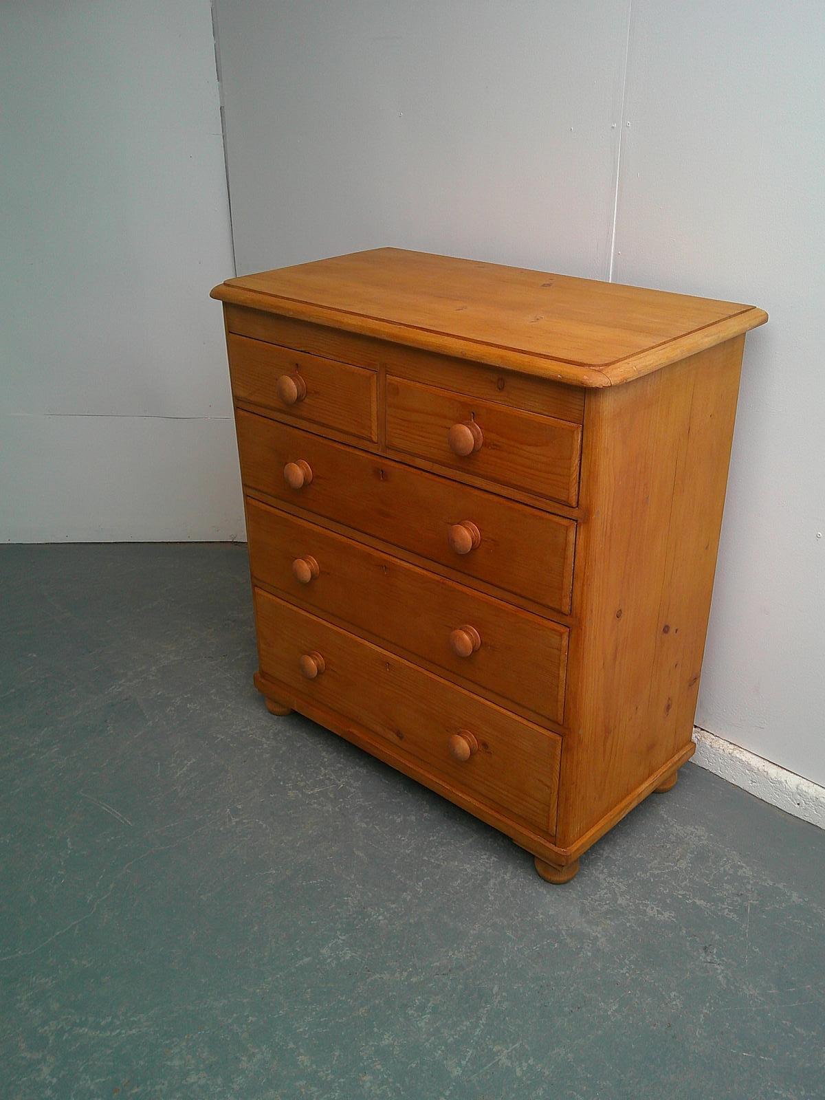 Lovely Victorian Antique Pine Waxed 5 Drawer Shallow Chest of Drawers (1 of 11) Lovely Victorian Antique Pine Waxed 5 Drawer Shallow Chest of Drawers (1 of 11)