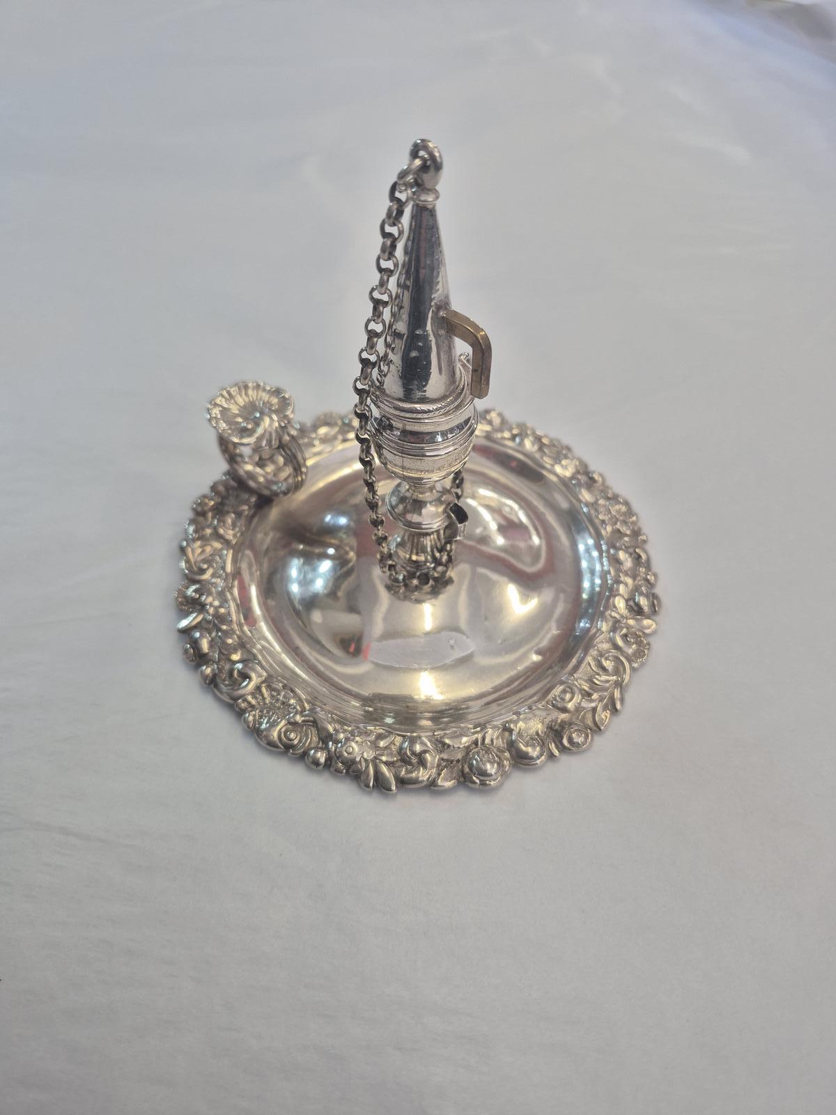 George IV Silver Chamberstick Emes & Barnard London 1821 (1 of 10)