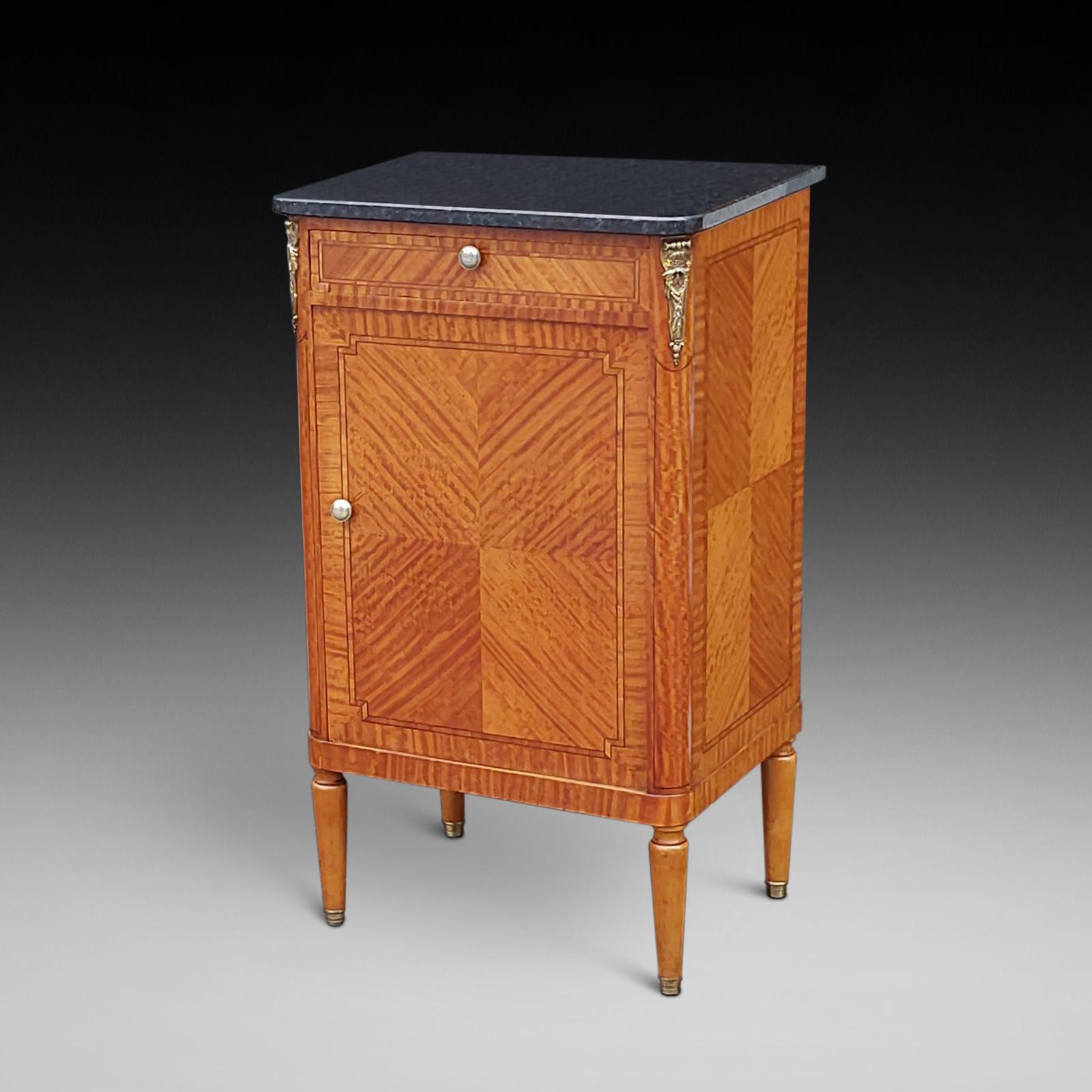 French Kingwood and Satinwood Pot Cupboard, Late 19thc (1 of 8)
