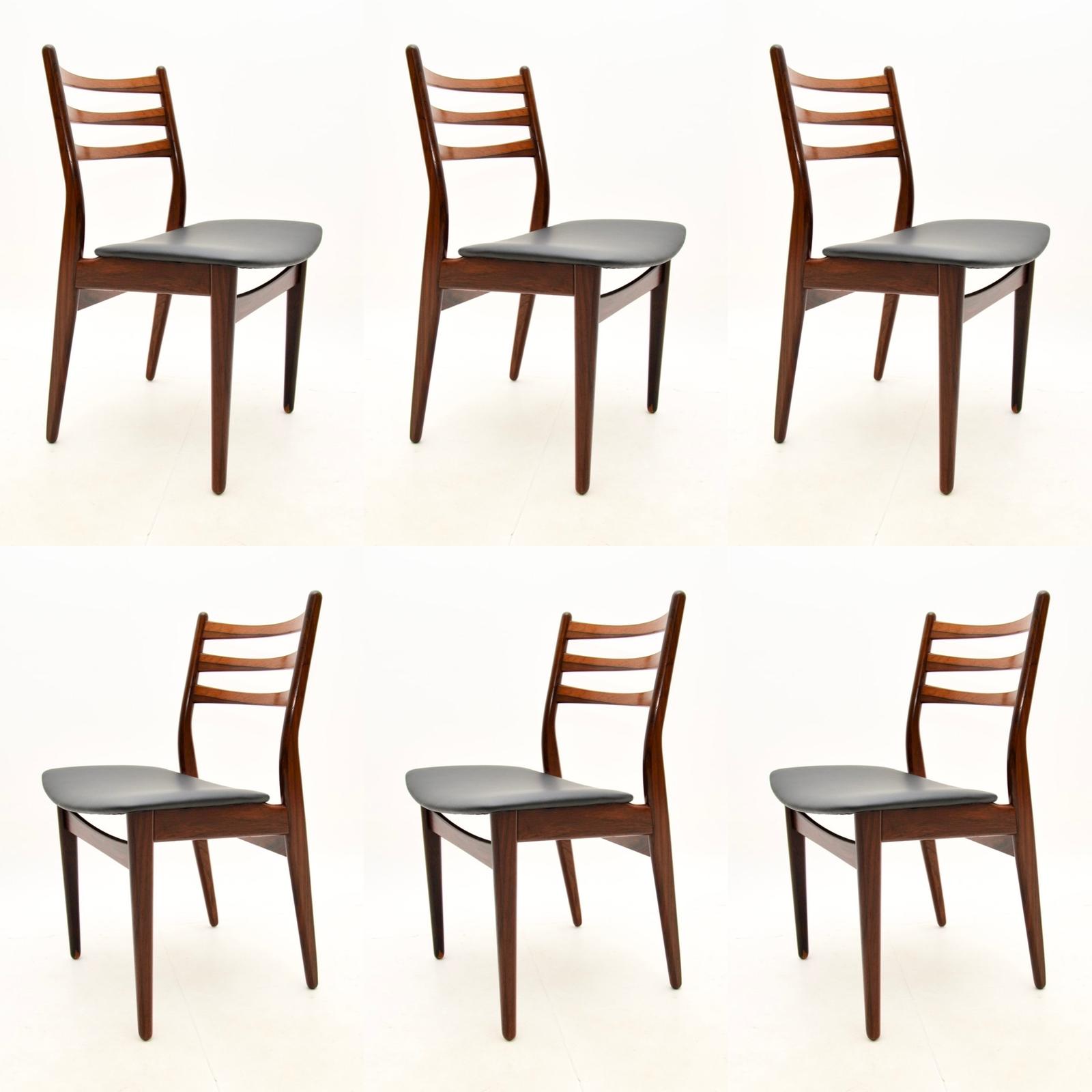 Set of Six Danish Vintage Rosewood Dining Chairs (1 of 11)