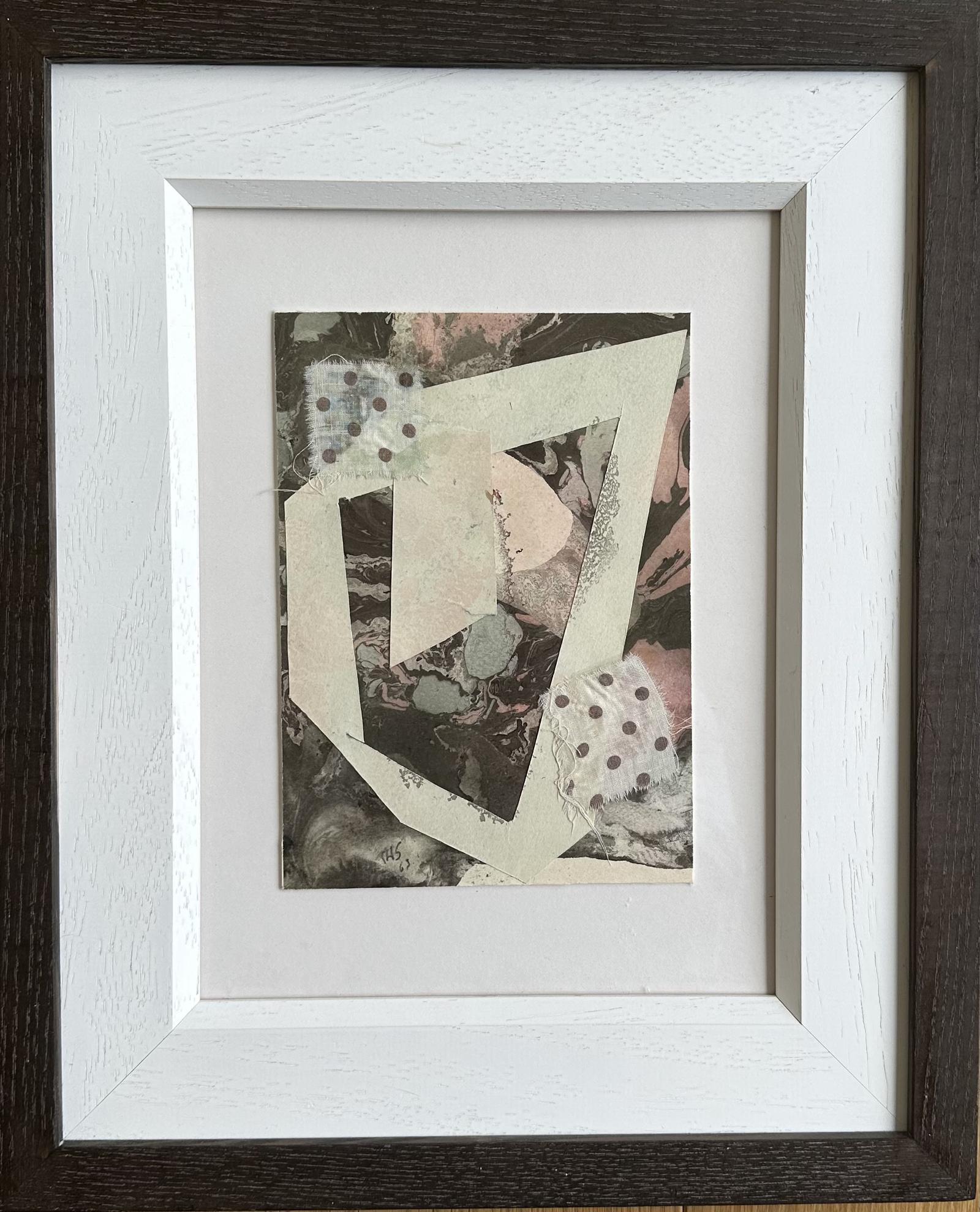 Original Paint, Fabric & Paper Collage by Toby Horne Shepherd (1909-1993) Initialled & Dated 63 - Framed (1 of 2)