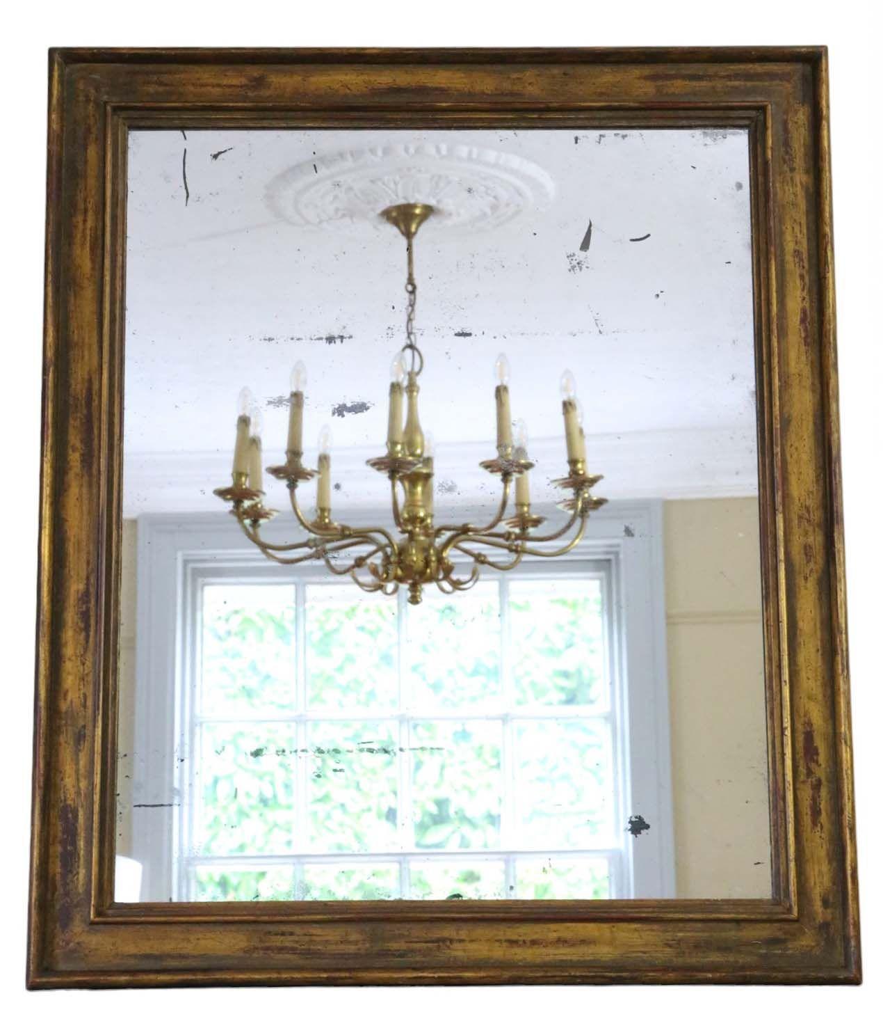 Antique 19th Century Fine Quality Large Gilt Overmantle Wall Mirror (1 of 6)