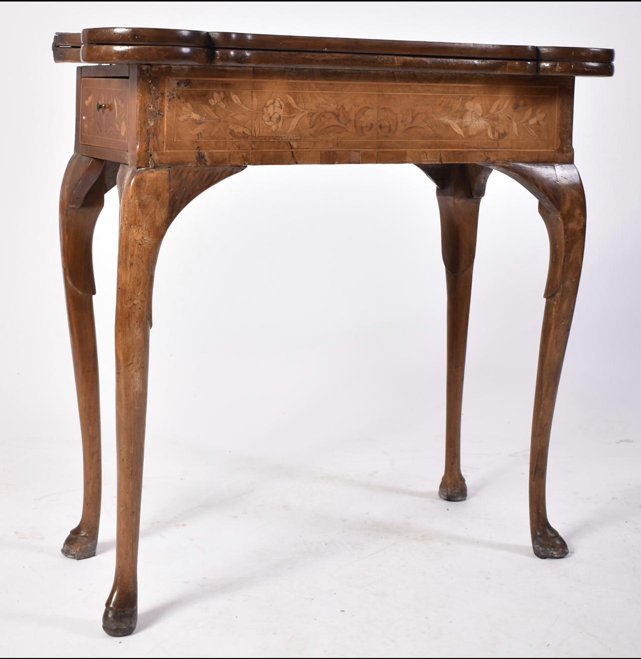 18th Century Dutch Marquetry Card Table (1 of 7)