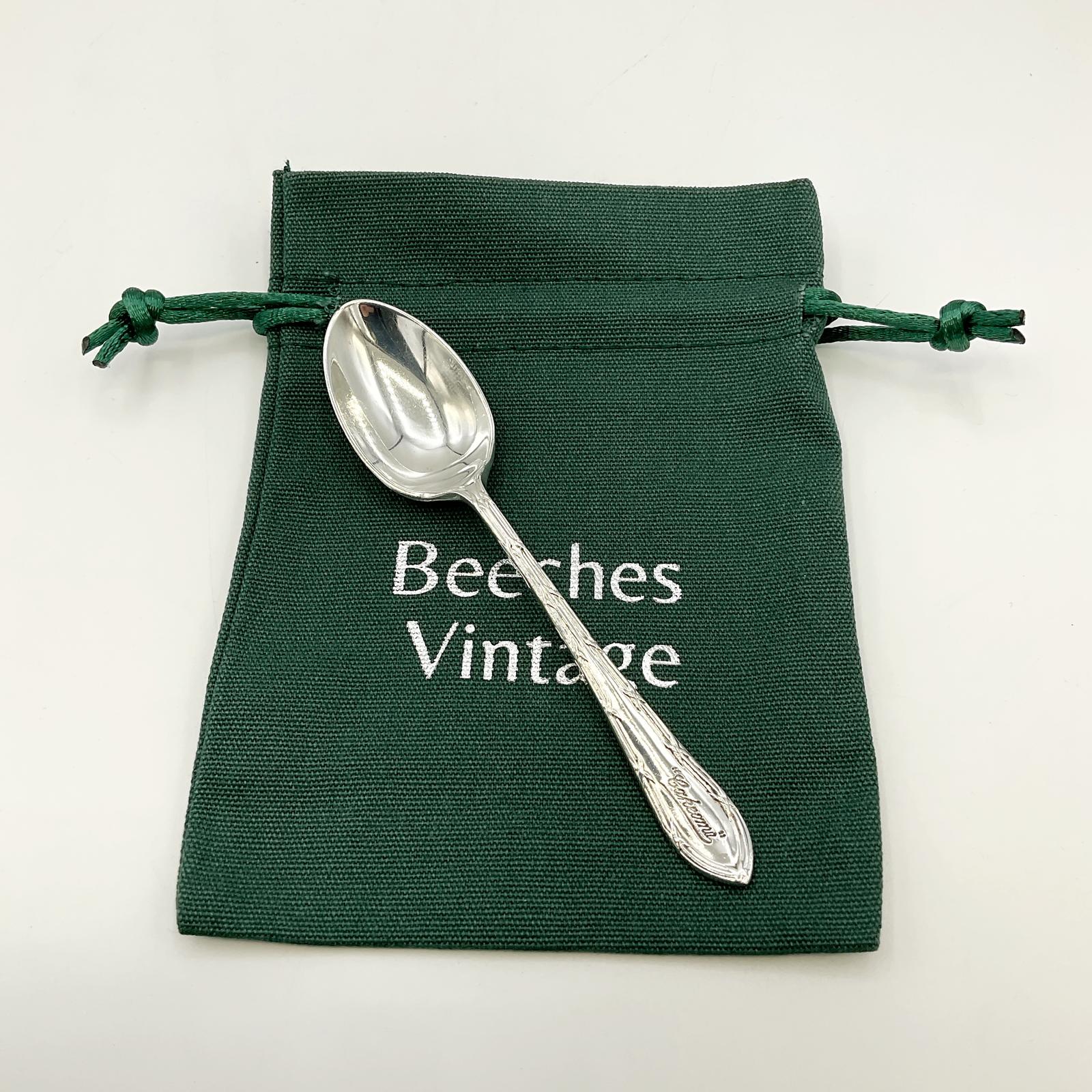 Antique 1912 Cakeoma Silver Coffee Spoon (1 of 12)