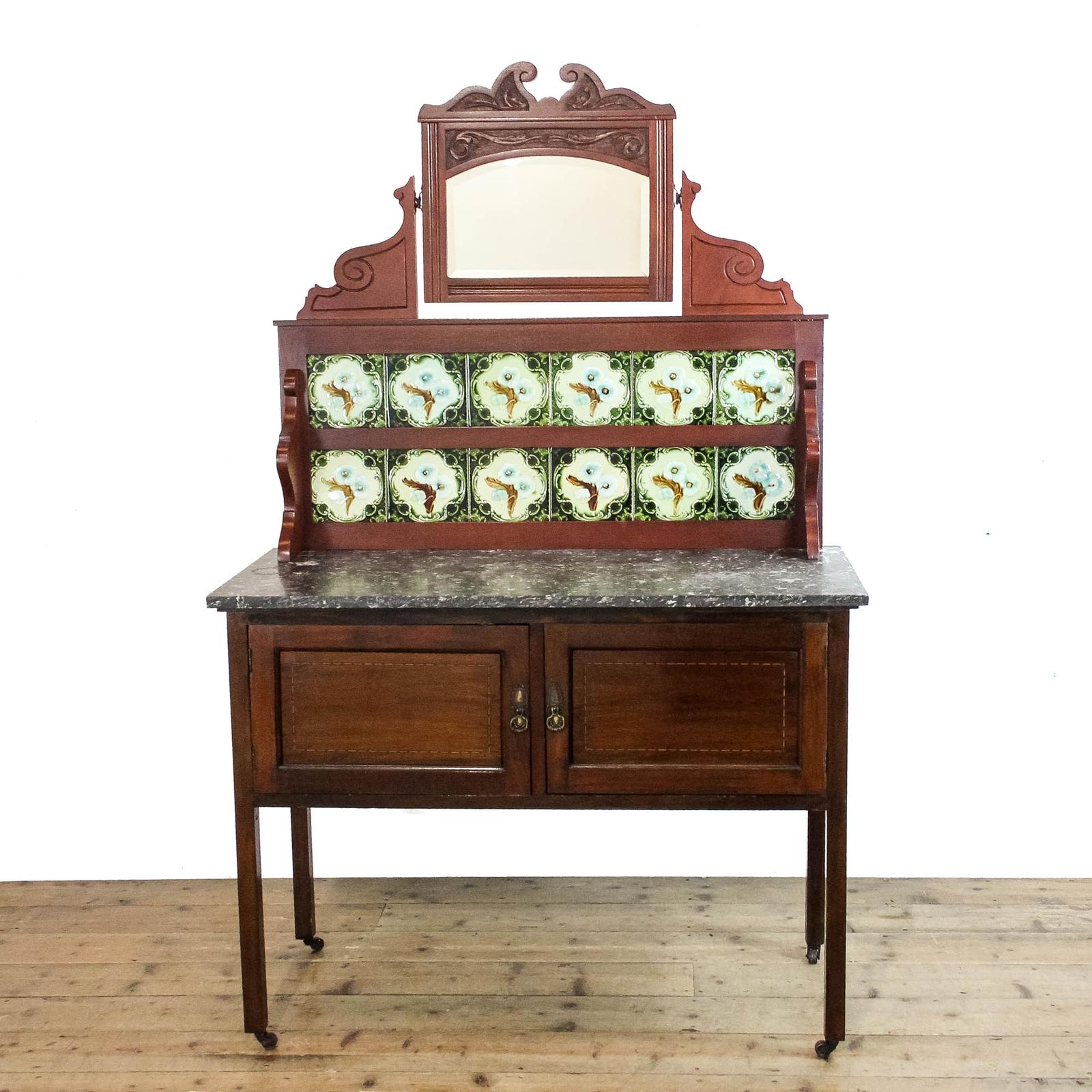 Antique Edwardian Marble Top Washstand (1 of 10)