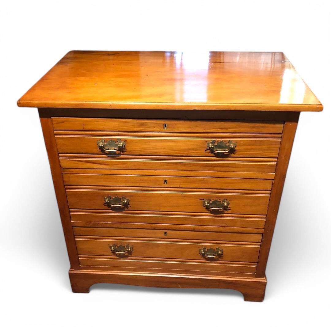 Antique Satinwood Three Drawer Chest 1910s (1 of 14)
