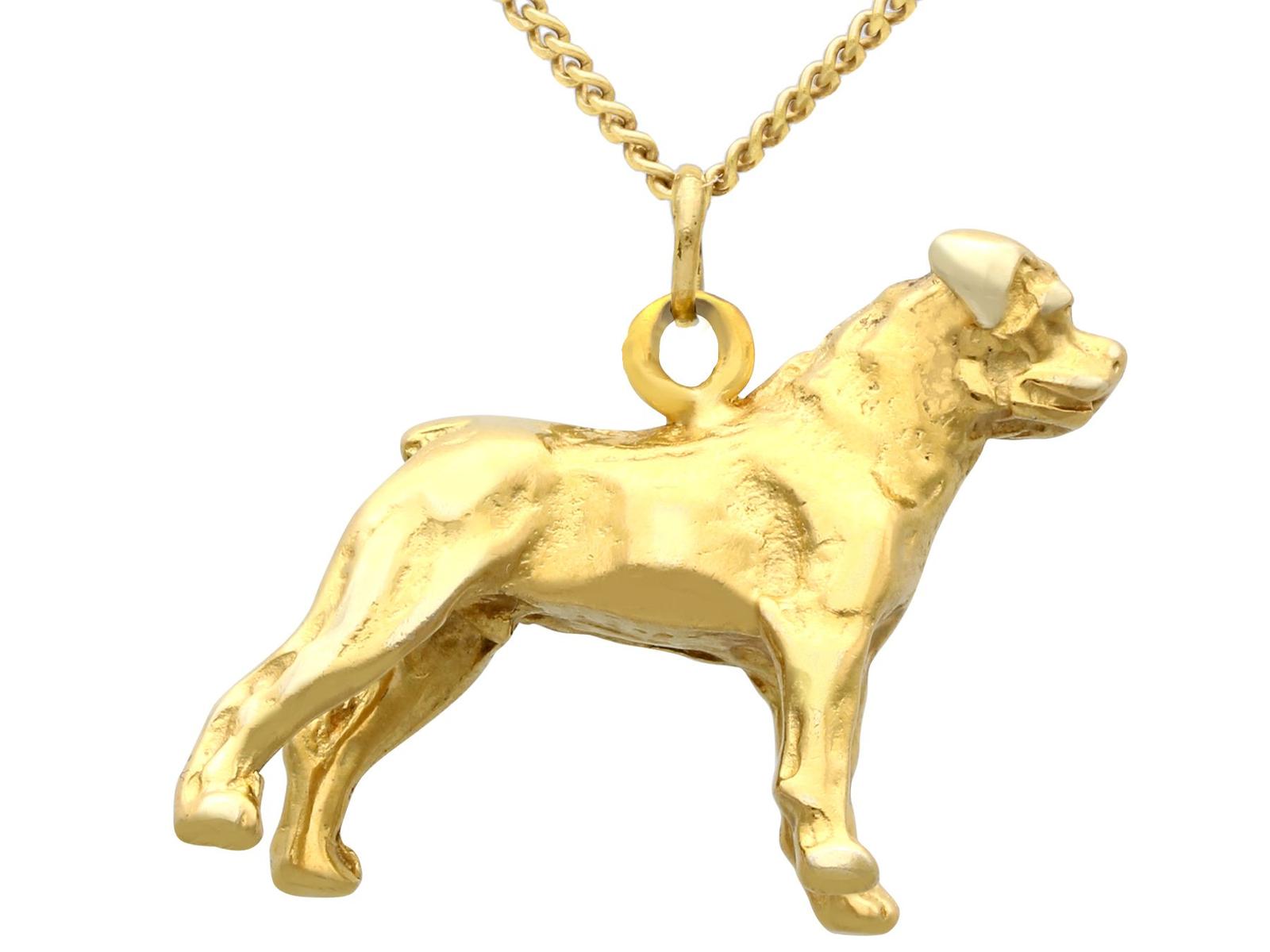 8ct Yellow Gold Dog Charm / Pendant - Vintage c.1960 (1 of 9)