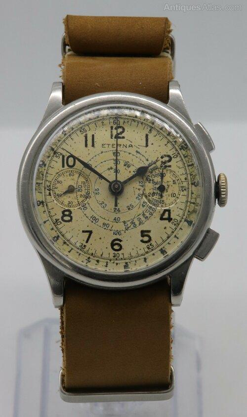 1930's Eterna Chronograph Wristwatch (1 of 6) 1930's Eterna Chronograph Wristwatch (1 of 6)