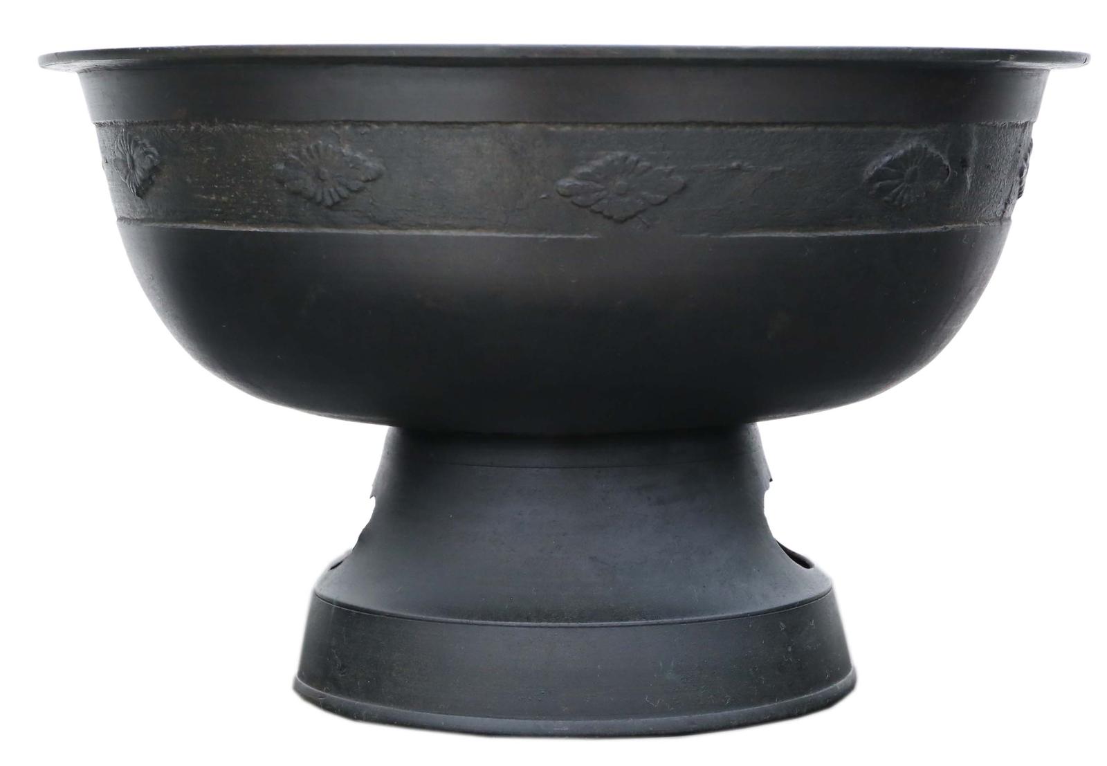 Antique Oriental Japanese Large Fine Quality Bronze Bowl Planter Jardinière Censor Late Edo Period, Mid 19th Century Buddhist Tearai (1 of 6)