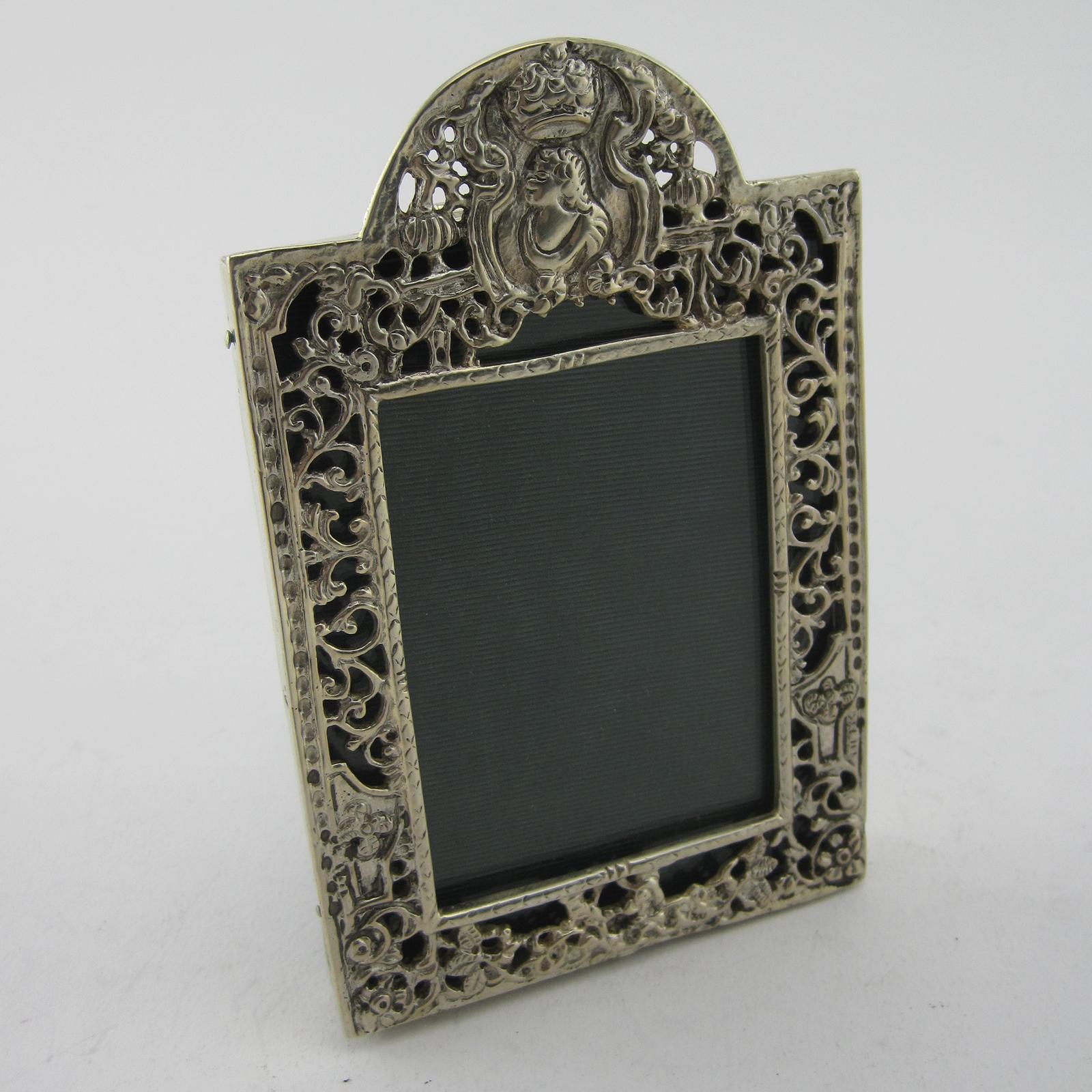 Very Good Cast Continental Dutch Sterling Silver Photo Frame (1 of 9)