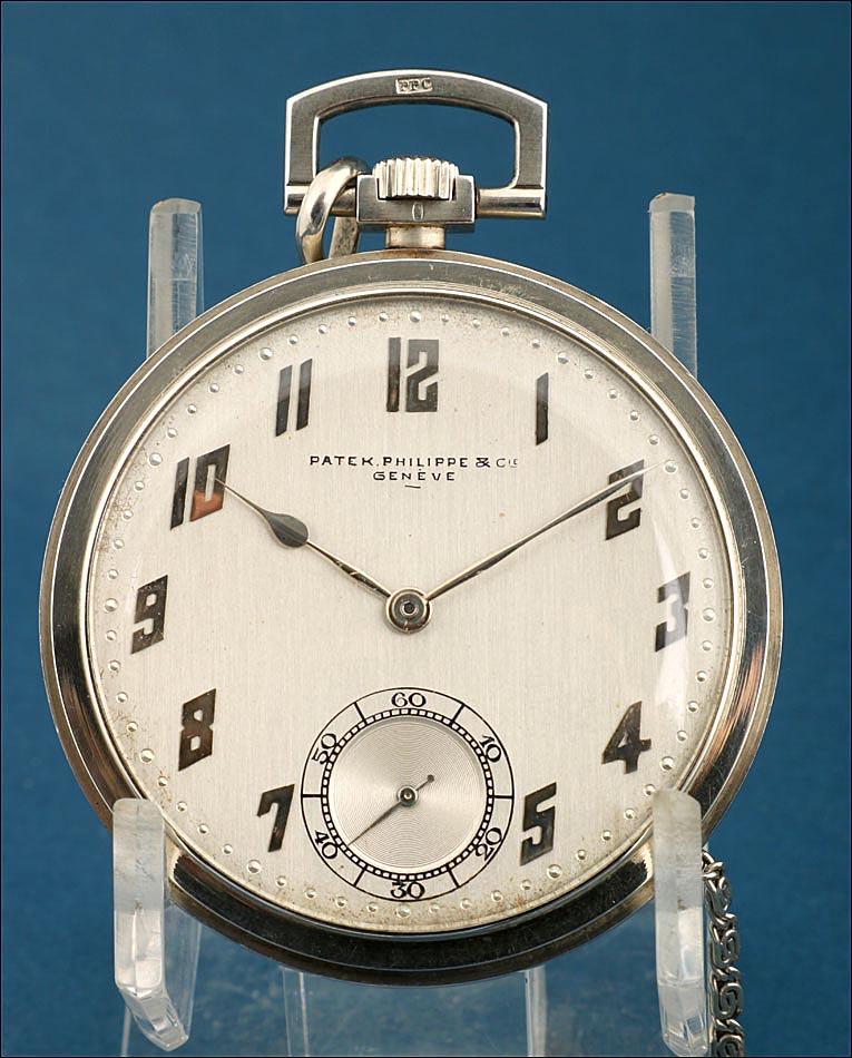 Patek Philippe Art -deco Pocket Watch. 18K White Gold. Switzerland, 1930s (1 of 15)