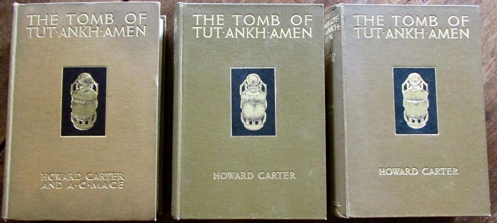 1923 Howard Carter Set on The Tomb of Tut Ankh Amen 3 Volumes 1st UK Editions (1 of 5) 1923 Howard Carter Set on The Tomb of Tut Ankh Amen 3 Volumes 1st UK Editions (1 of 5)