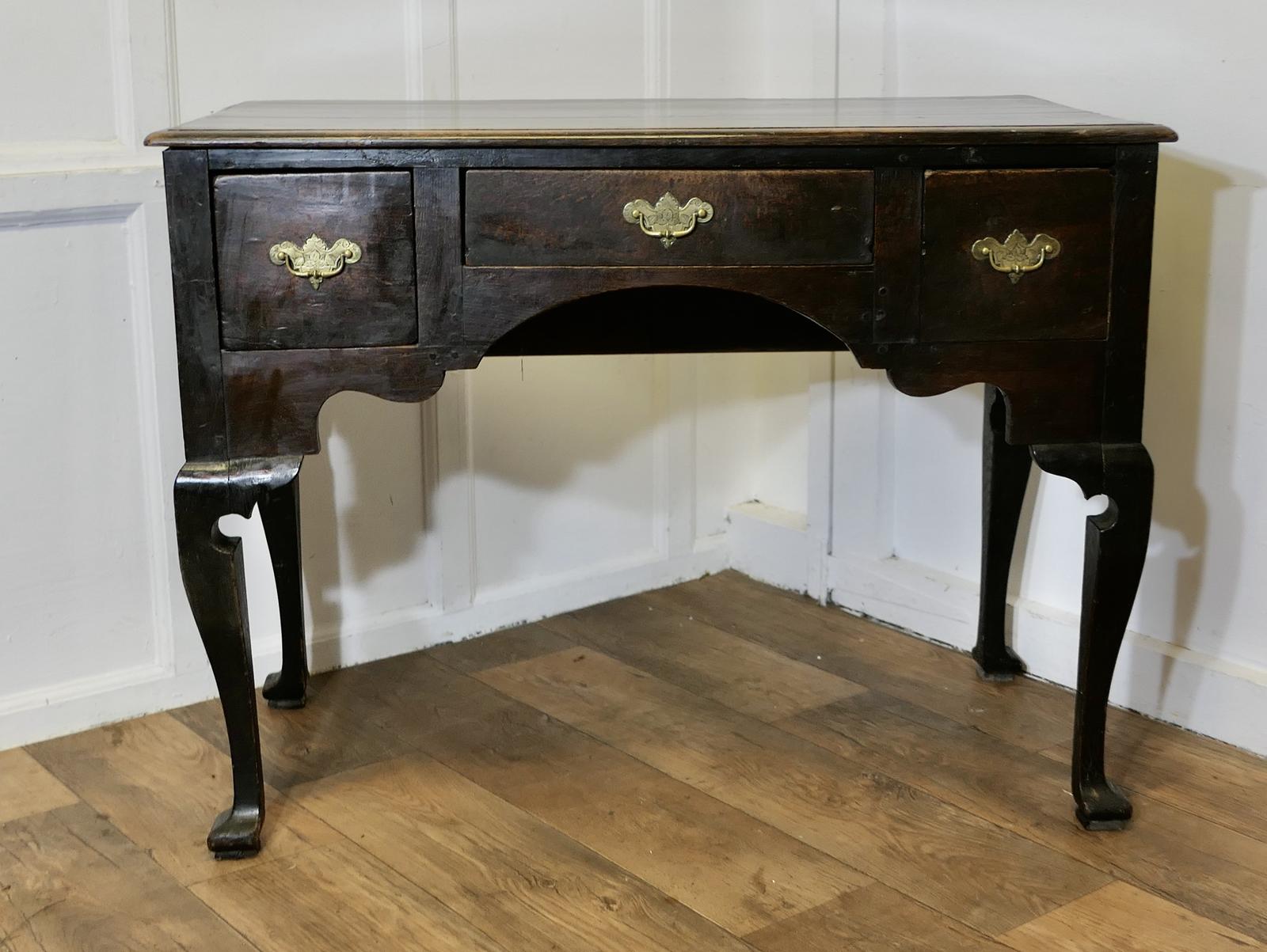 18th Century Oak Lowboy Desk (1 of 8)