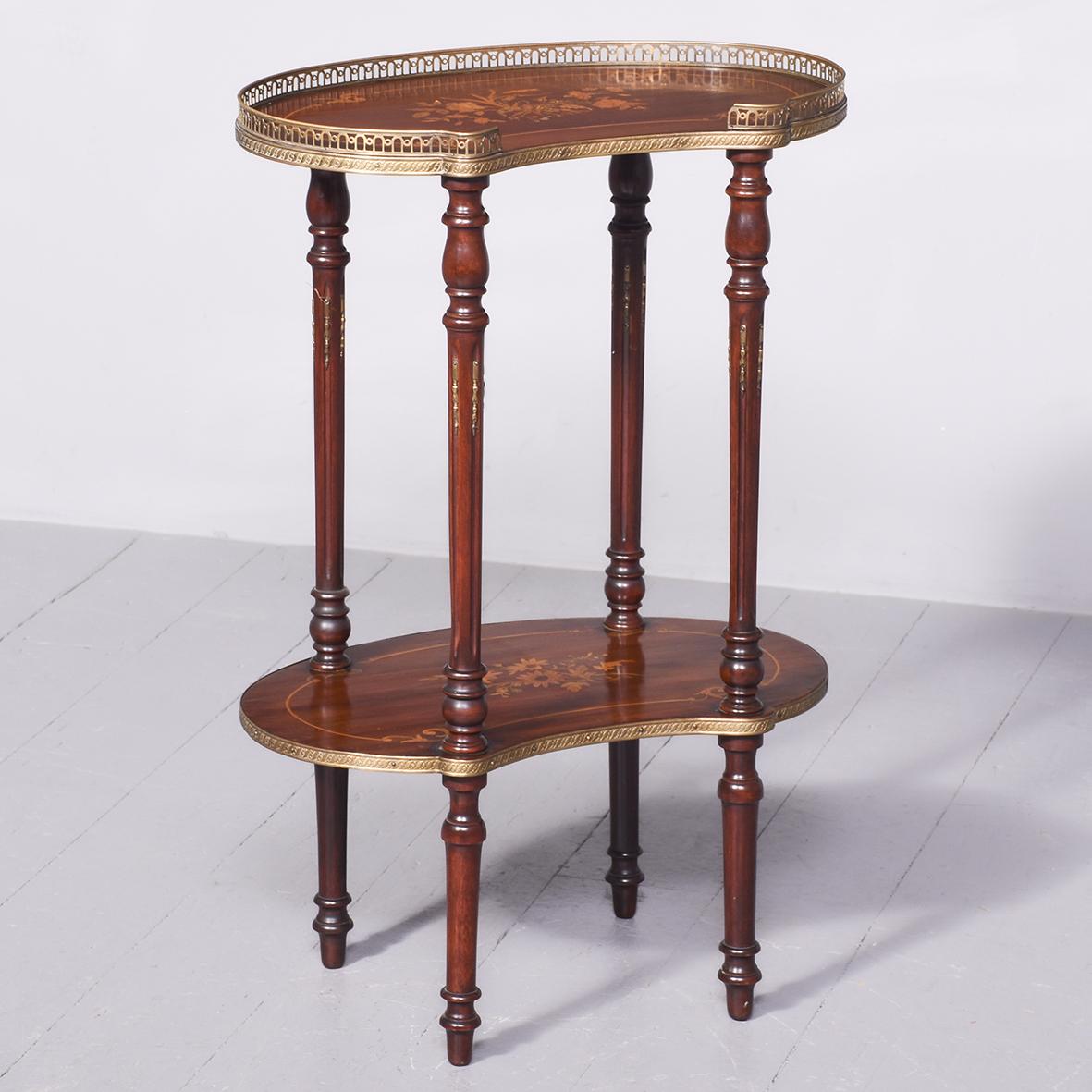 George III Style Mahogany & Brass Kidney Shaped Occasional Table (1 of 10) George III Style Mahogany & Brass Kidney Shaped Occasional Table (1 of 10)