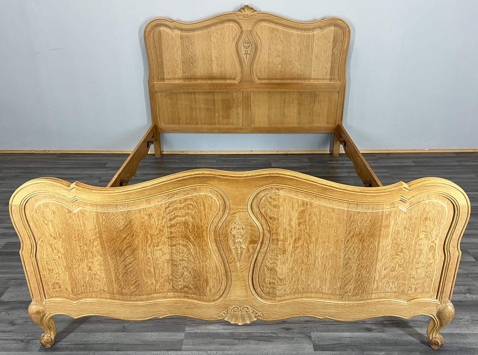 Bed Frame Vintage French Oak Double (1 of 11)