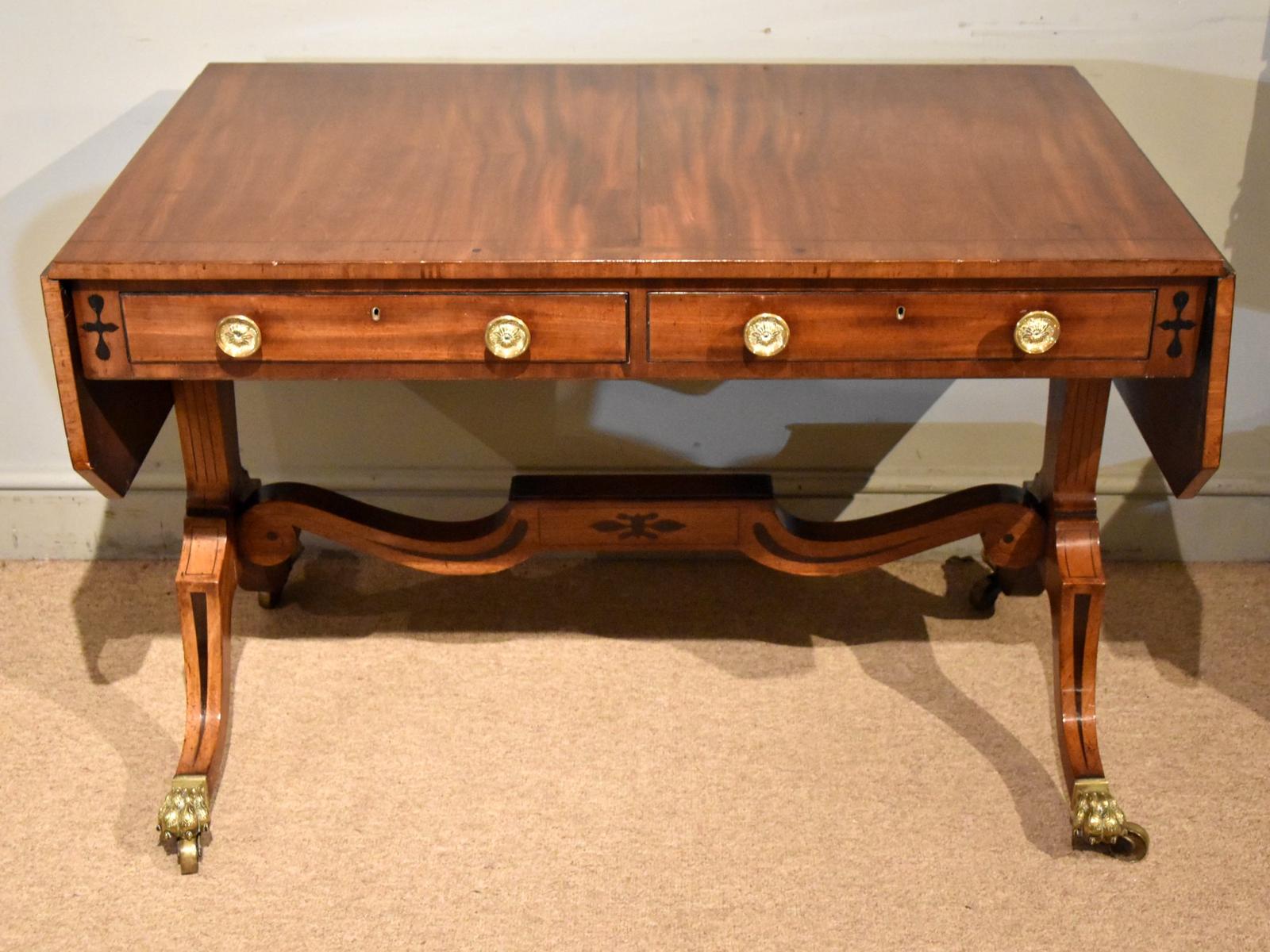 Regency Period Mahogany & Ebony Sofa Table (1 of 10) Regency Period Mahogany & Ebony Sofa Table (1 of 10)
