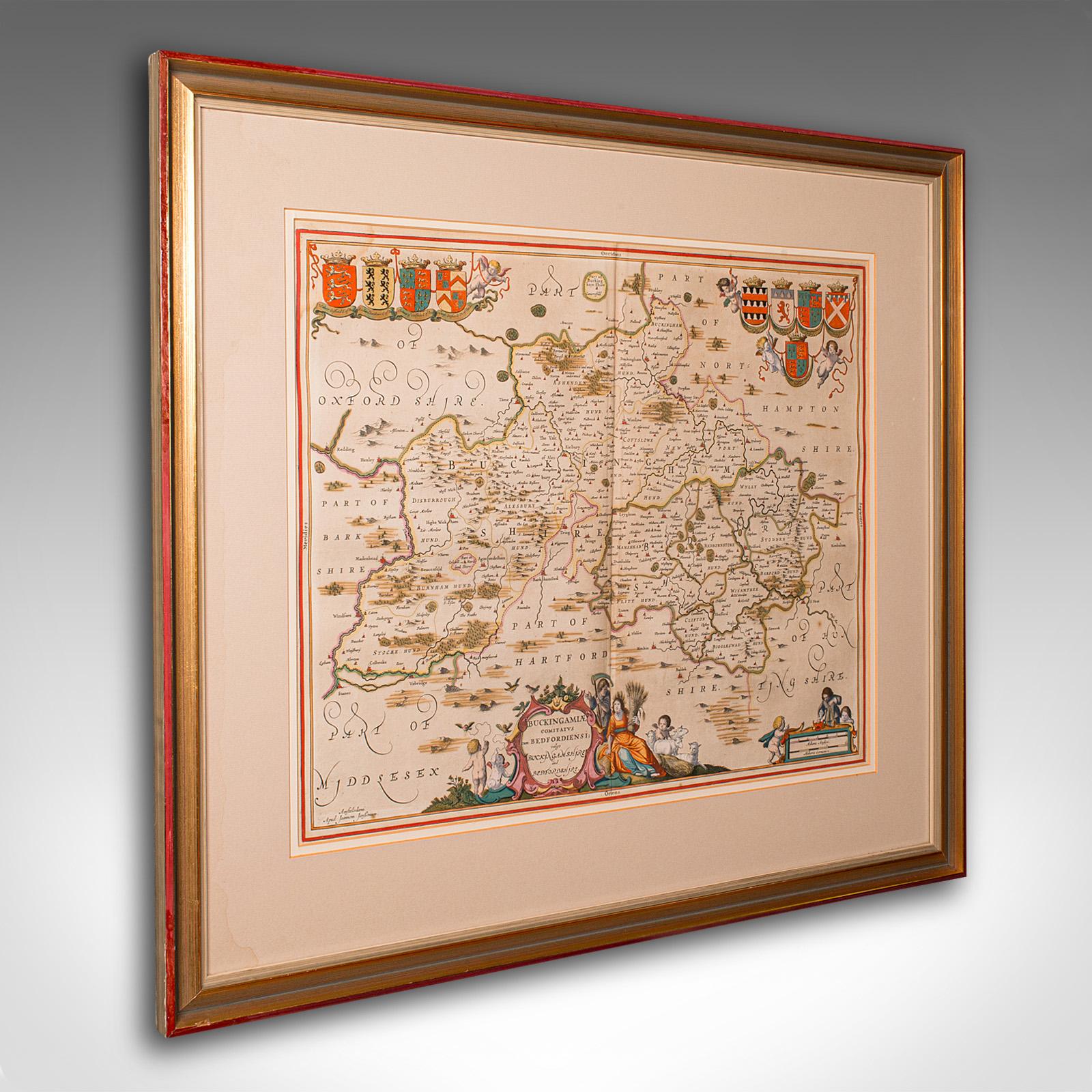 Antique County Map, Buckinghamshire, Bedfordshire, Dutch, Framed, Janssonius (1 of 12) Antique County Map, Buckinghamshire, Bedfordshire, Dutch, Framed, Janssonius (1 of 12)