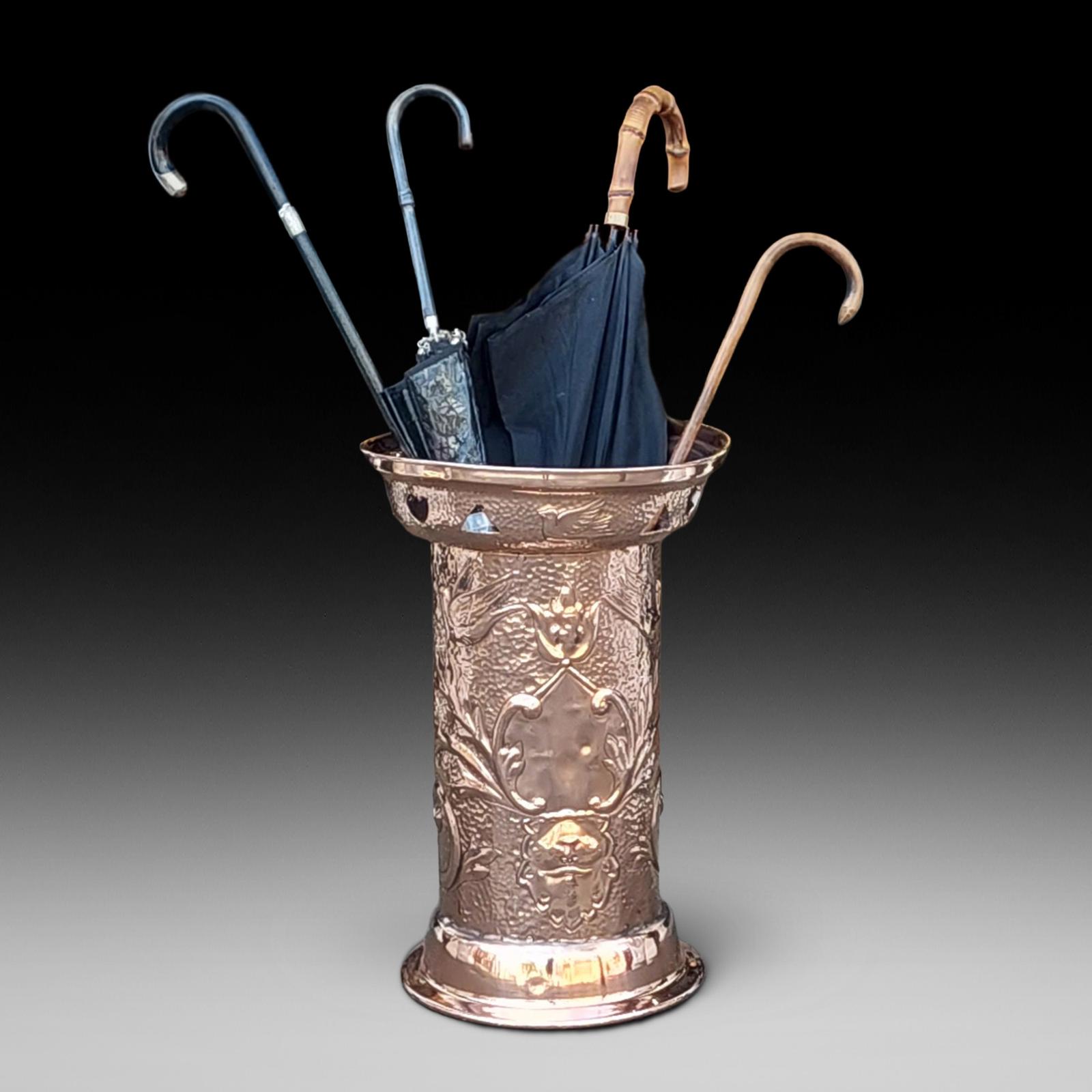 Art Nouveau Copper Stick & Umbrella Stand (1 of 8) Art Nouveau Copper Stick & Umbrella Stand (1 of 8)