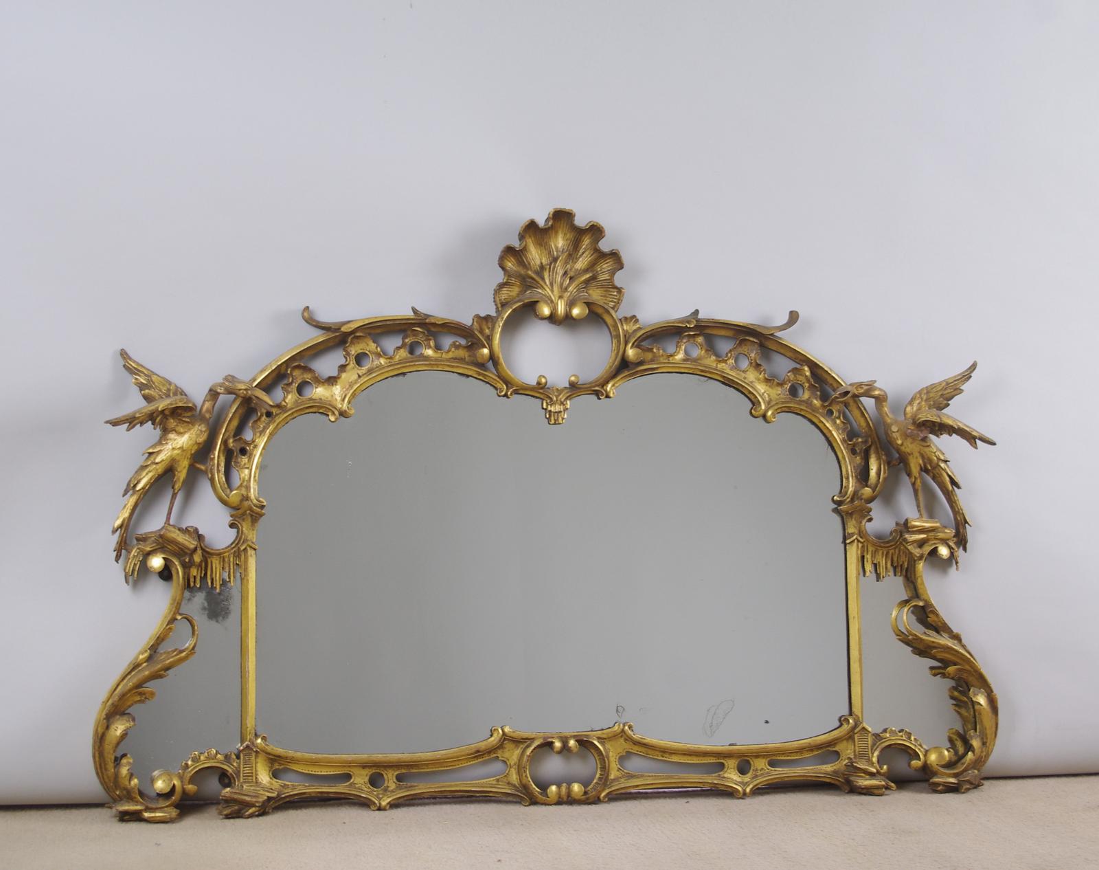 19th Century Chinese Chippendale Style Giltwood Overmantle Mirror (1 of 12) 19th Century Chinese Chippendale Style Giltwood Overmantle Mirror (1 of 12)