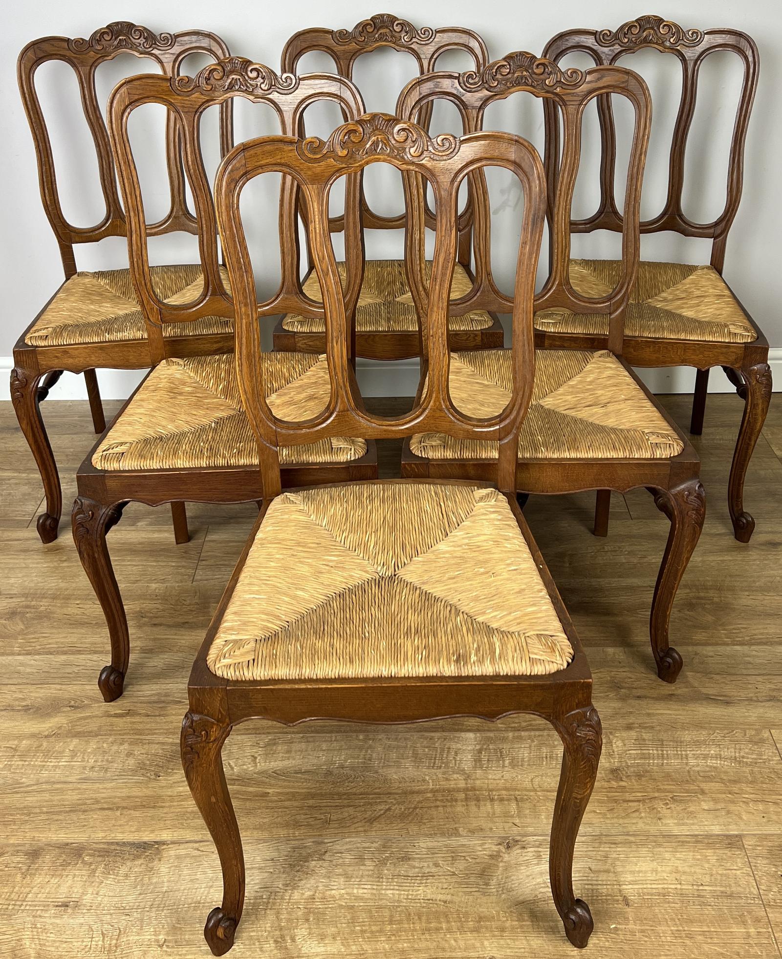 Dining Chairs Vintage French Oak Rush Seat Set of 6 Chairs (1 of 16) Dining Chairs Vintage French Oak Rush Seat Set of 6 Chairs (1 of 16)