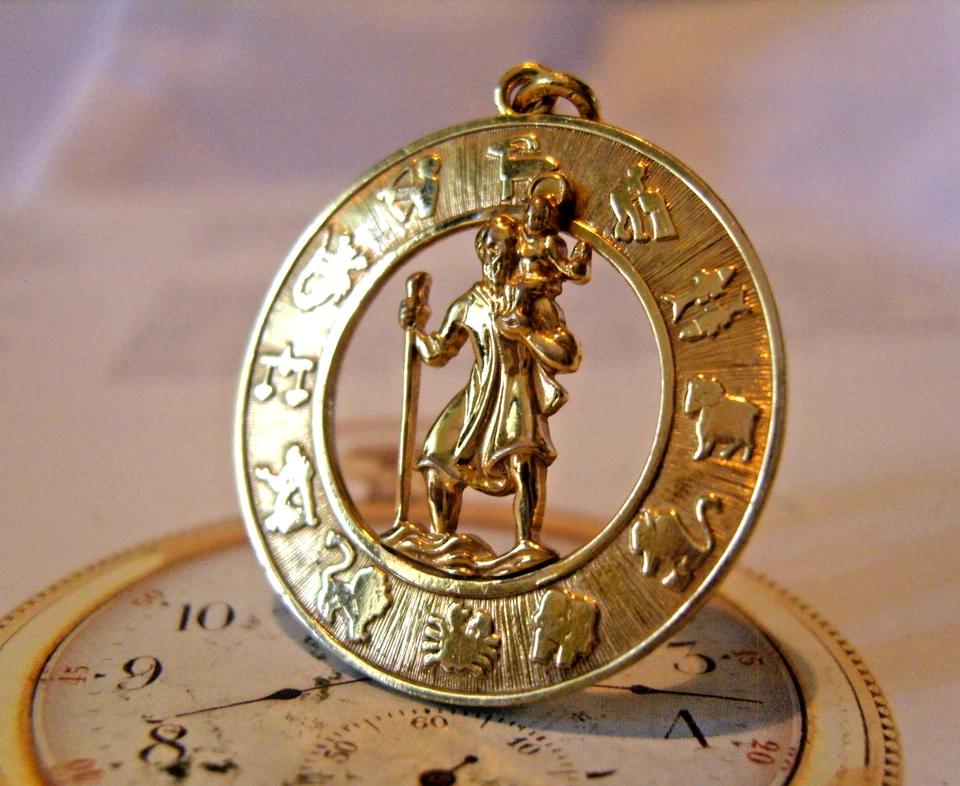 Pocket Watch Chain Fob St Christopher 9ct Rolled Gold 1960s Zodiac Fob (1 of 5) Pocket Watch Chain Fob St Christopher 9ct Rolled Gold 1960s Zodiac Fob (1 of 5)