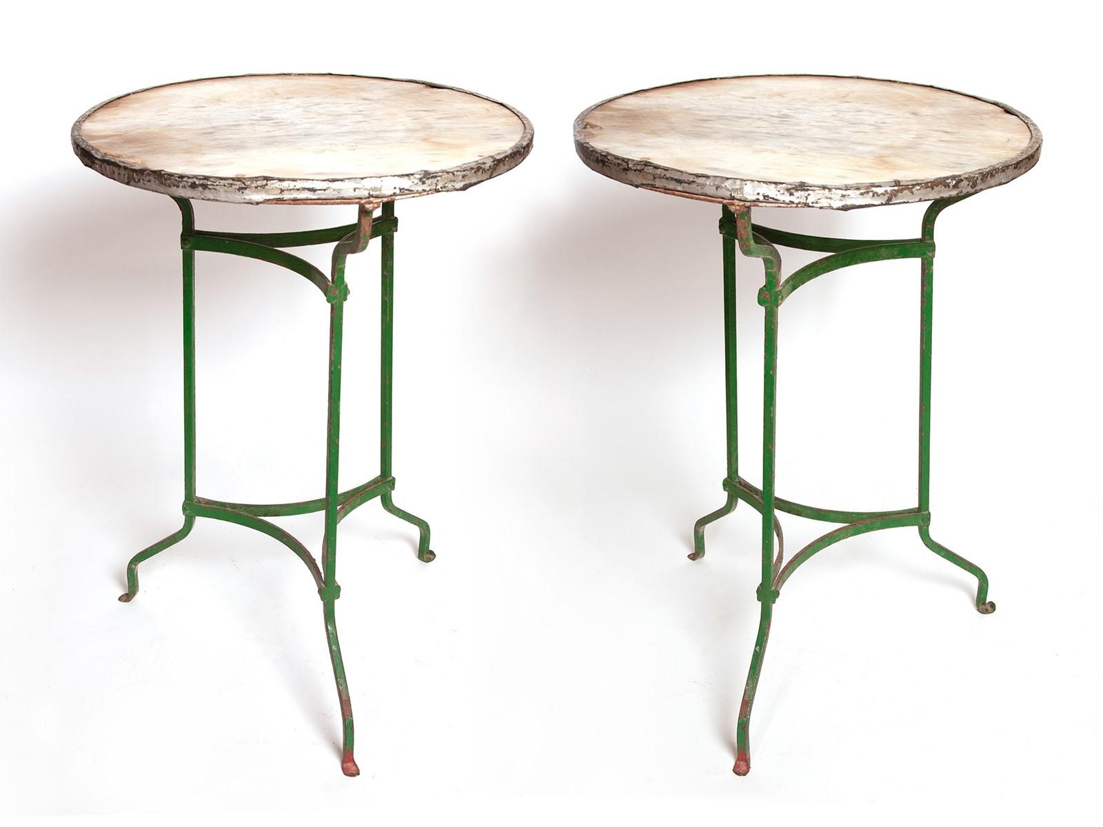 Matching Pair of Marble Top Café Tables From 'Las Ramblas' in Barcelona (1 of 8)