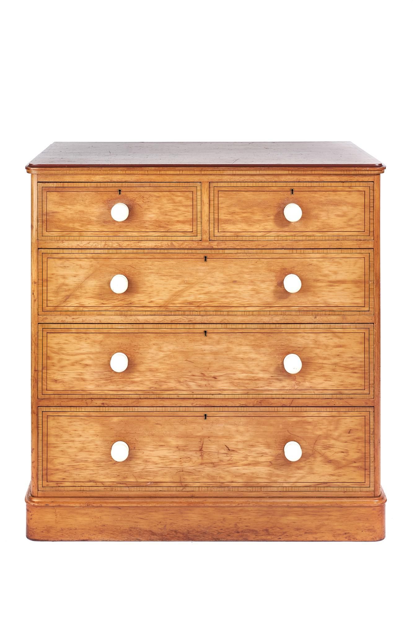 Victorian Original Paint Work Decorated Pine 5 Drawer Chest (1 of 9) Victorian Original Paint Work Decorated Pine 5 Drawer Chest (1 of 9)