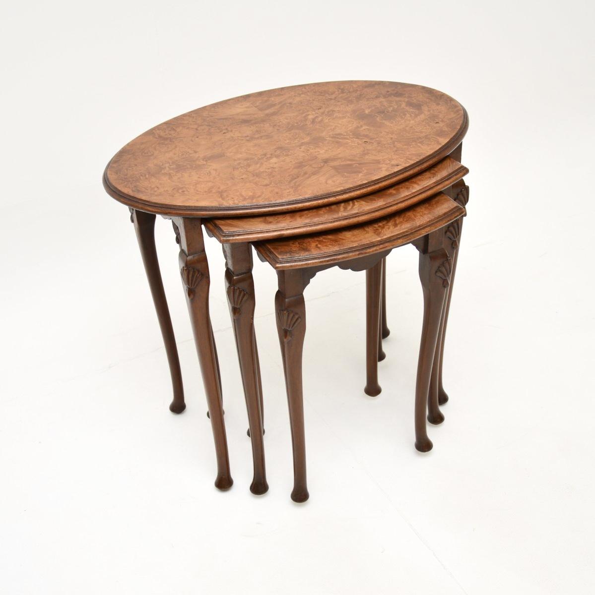 Burr Walnut Nest of Tables (1 of 9) Burr Walnut Nest of Tables (1 of 9)