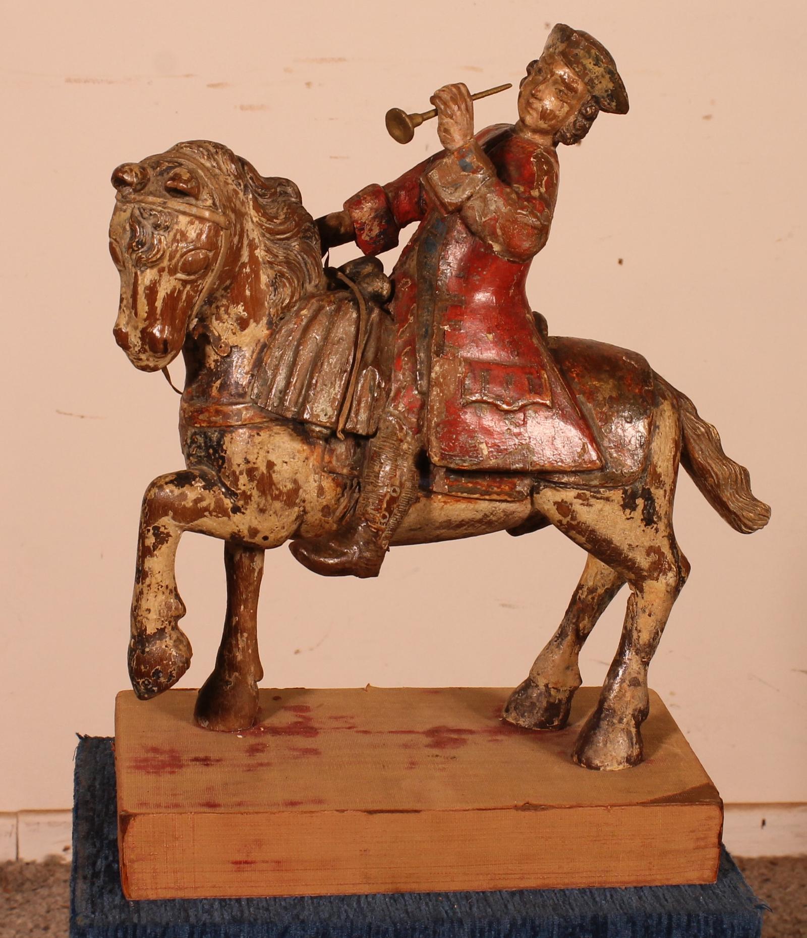 Horseman in Carved Wood - 18th Century (1 of 13)
