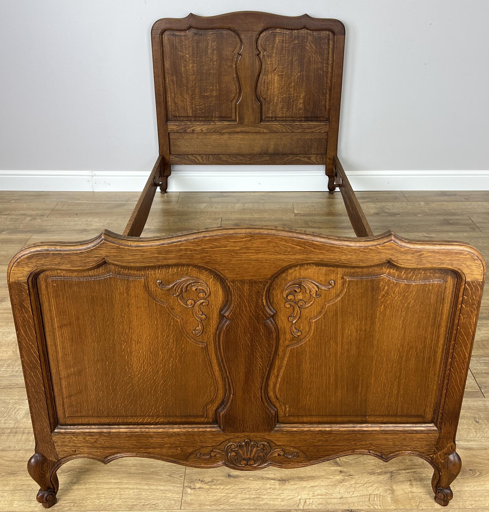 Bed Vintage French Oak Single Bed Frame Carved Headboard (1 of 10) Bed Vintage French Oak Single Bed Frame Carved Headboard (1 of 10)
