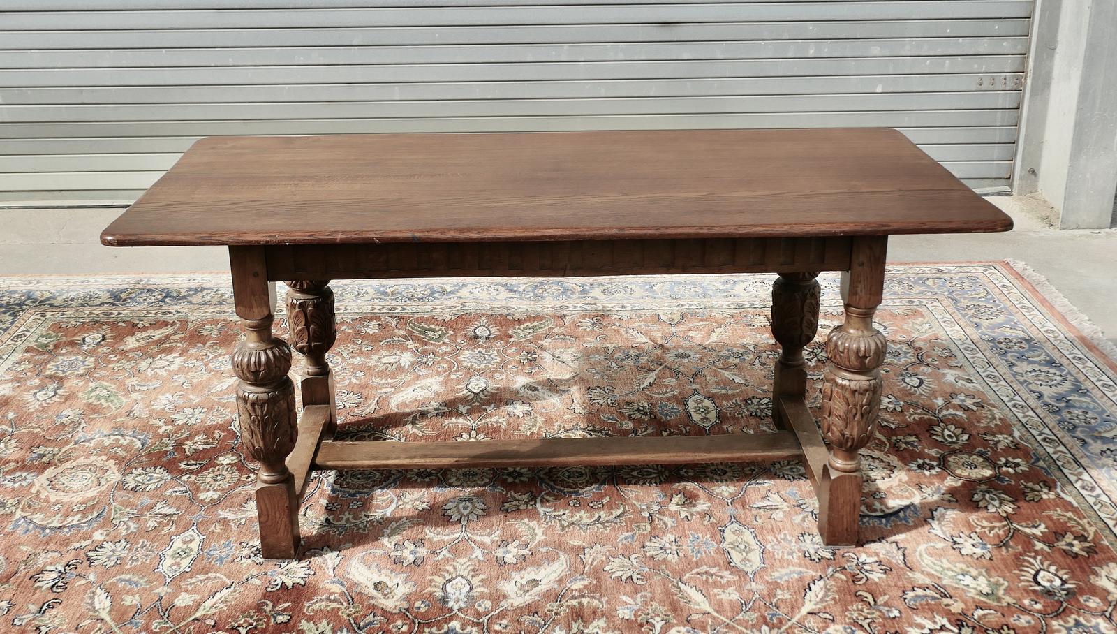 19th Century Farmhouse Gothic Oak Refectory Table (1 of 10)